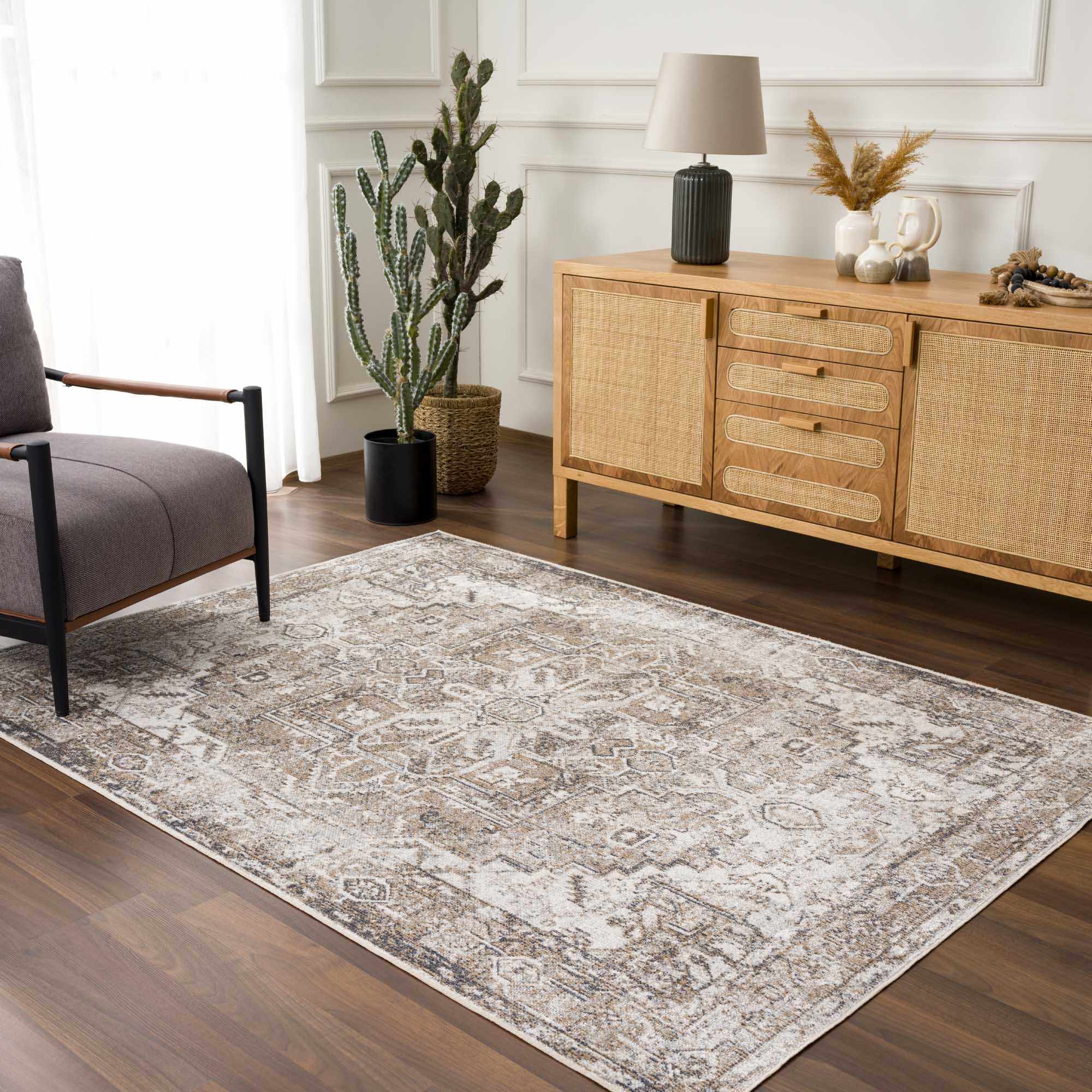 Hera Flat Pile Washable Rug - Image 3