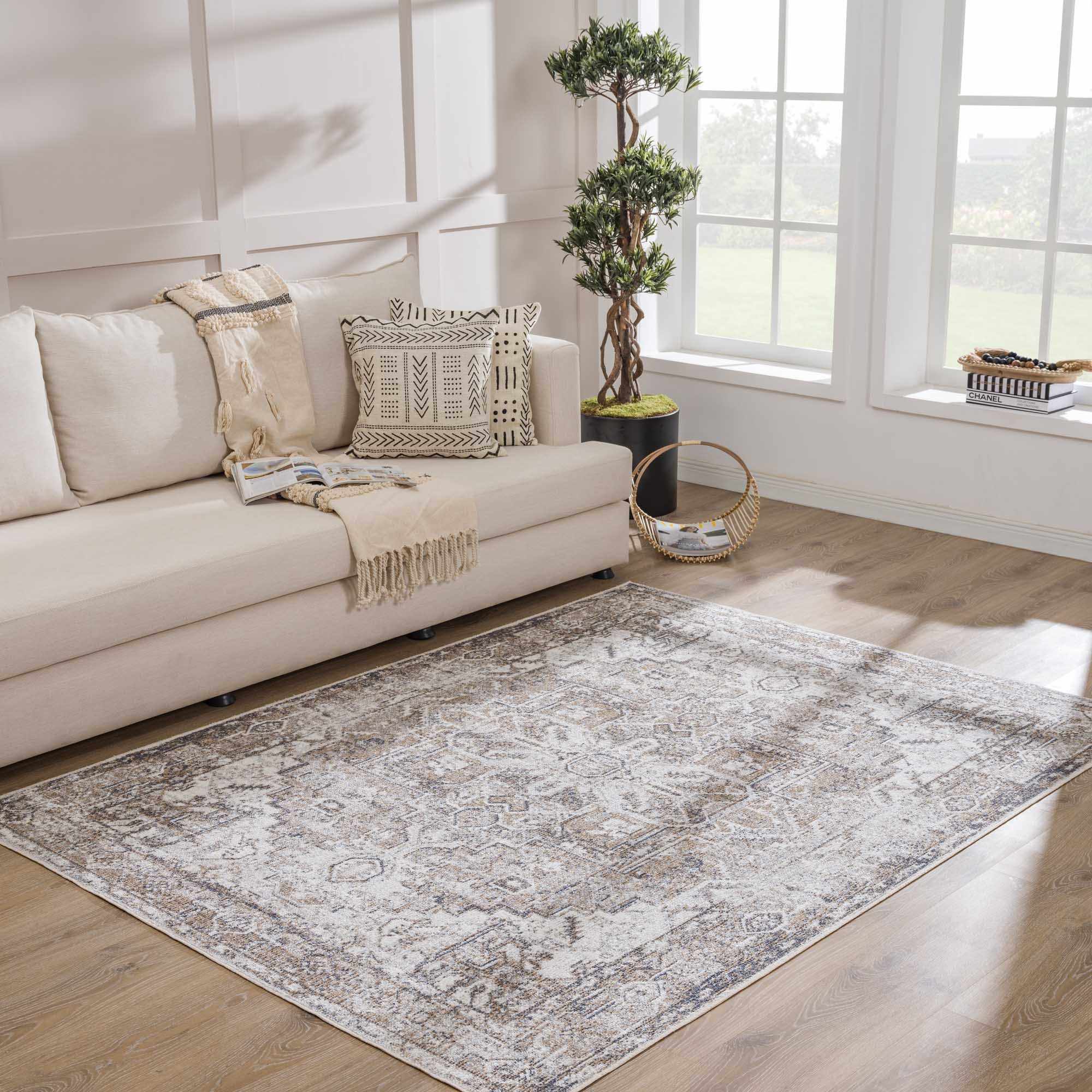 Hera Flat Pile Washable Rug - Image 5