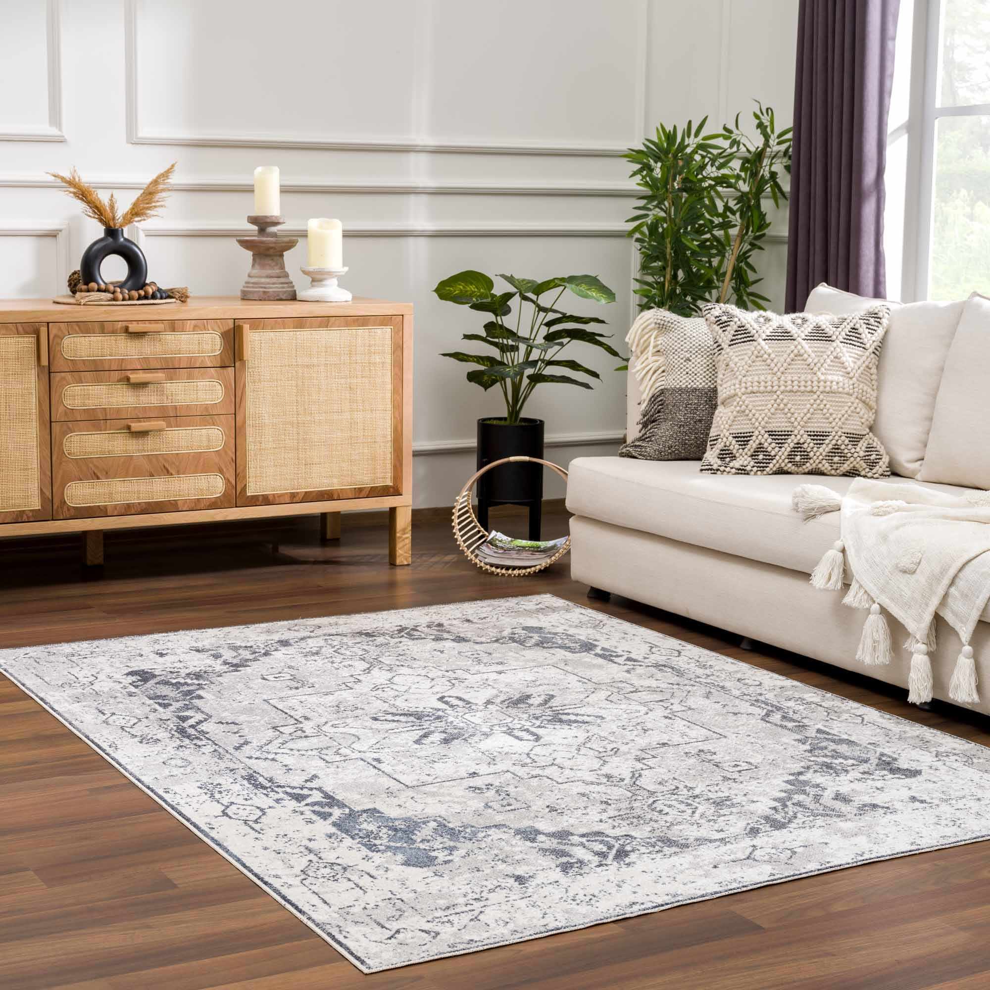 Hera Ivory Boutique Washable Rug - Image 3