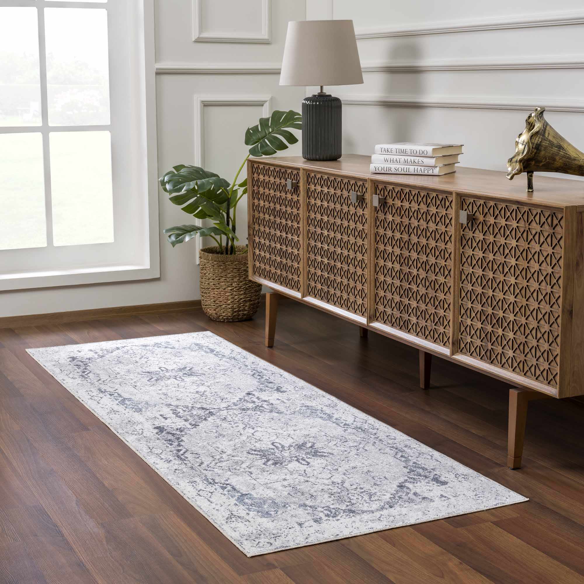 Hera Ivory Boutique Washable Rug - Image 4