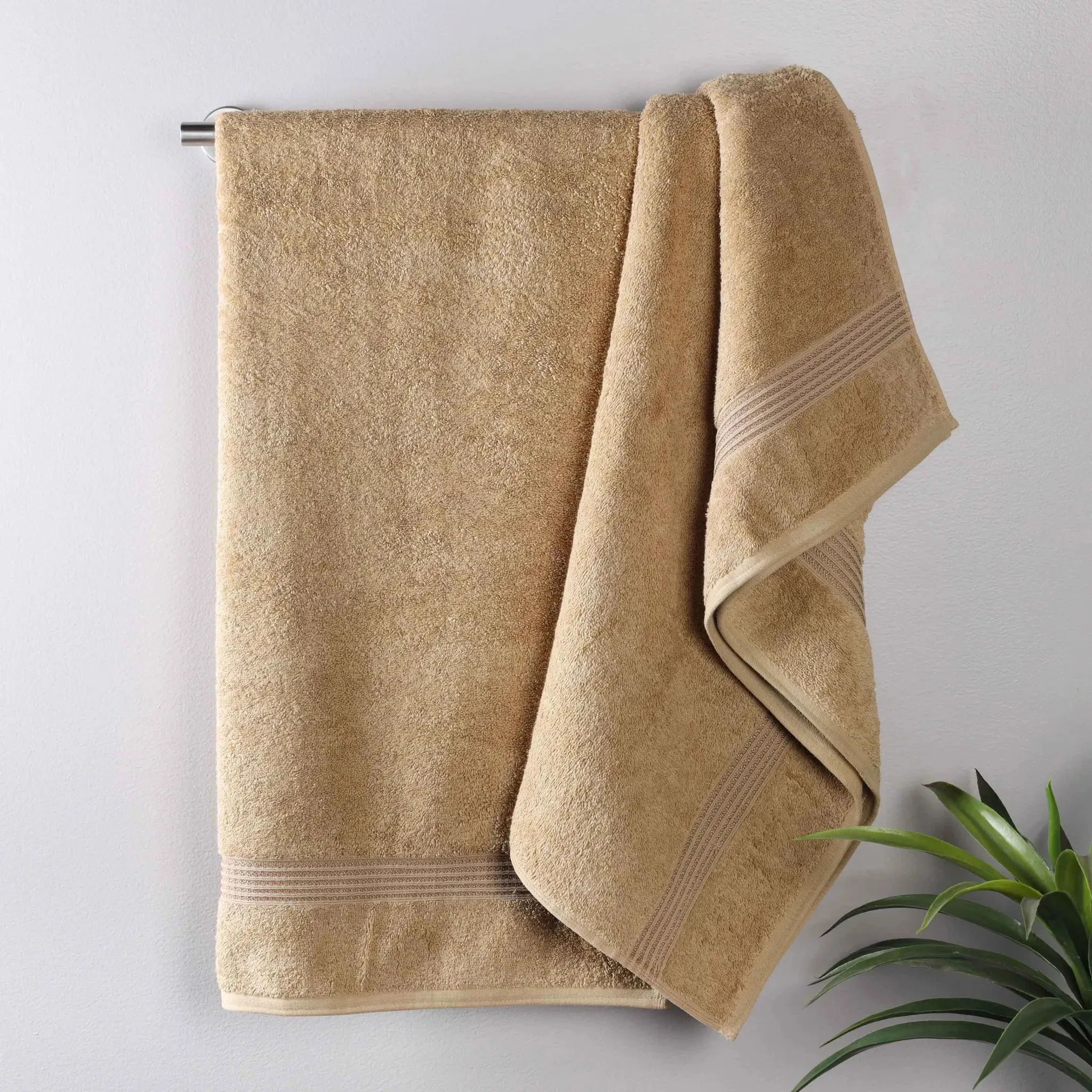 Heritage Egyptian Cotton Plush Thick Absorbent Bath Towel Set of 2 - Image 12