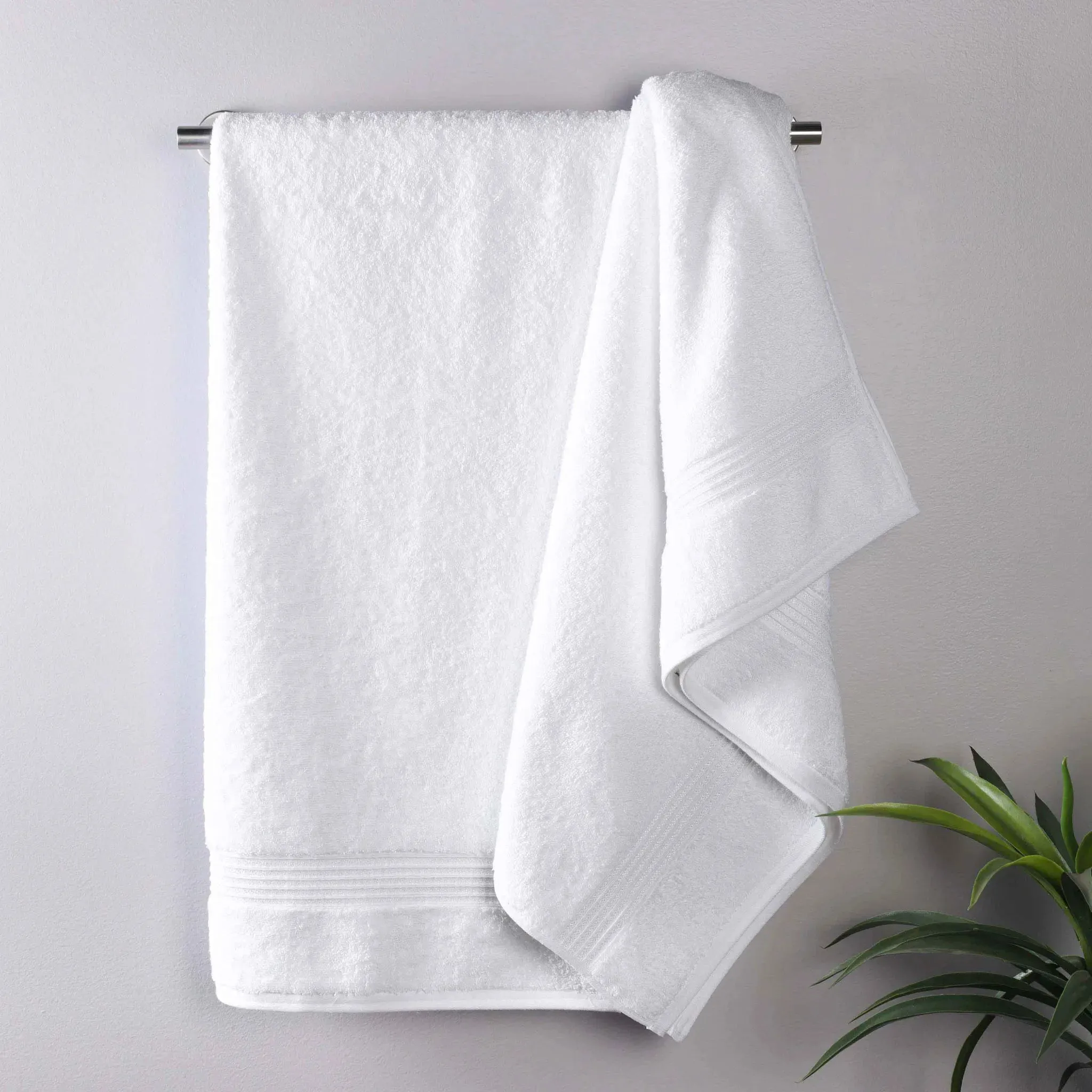 Heritage Egyptian Cotton Plush Thick Absorbent Bath Towel Set of 2 - Image 4