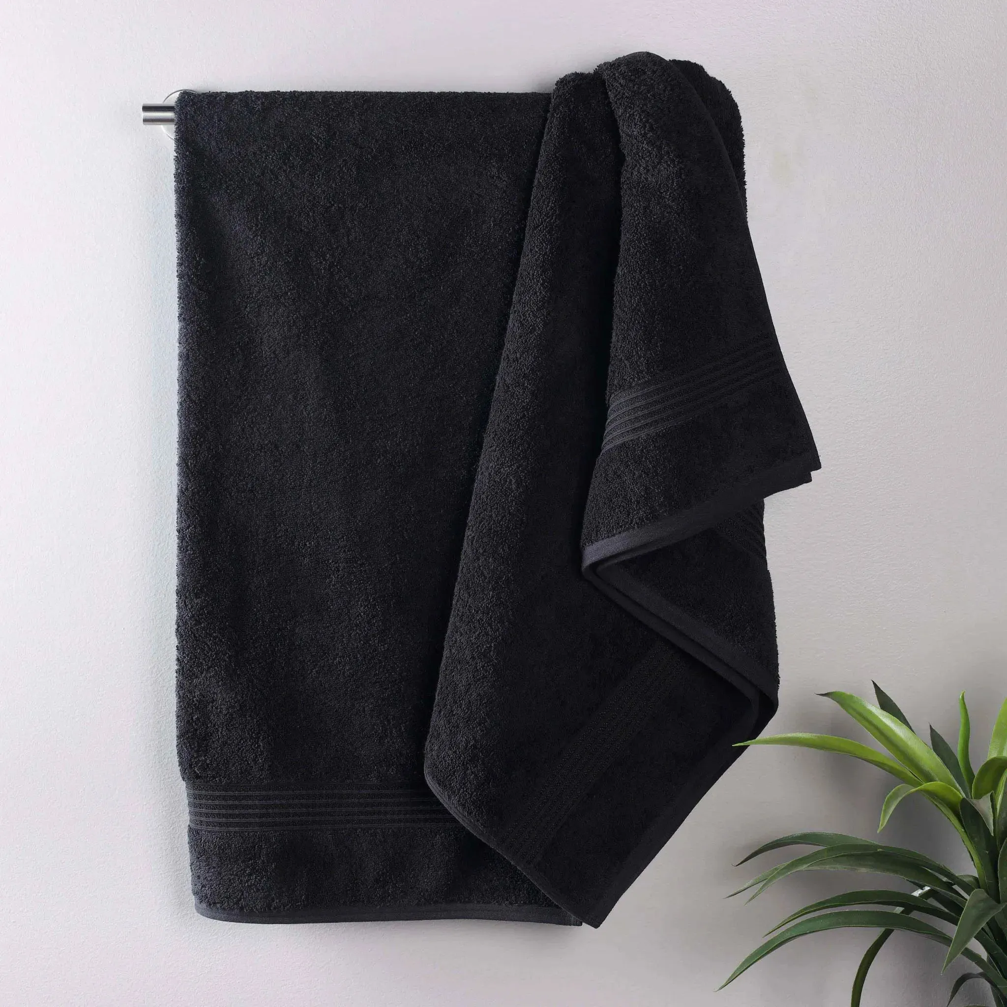 Heritage Egyptian Cotton Plush Thick Absorbent Bath Towel Set of 2 - Image 5
