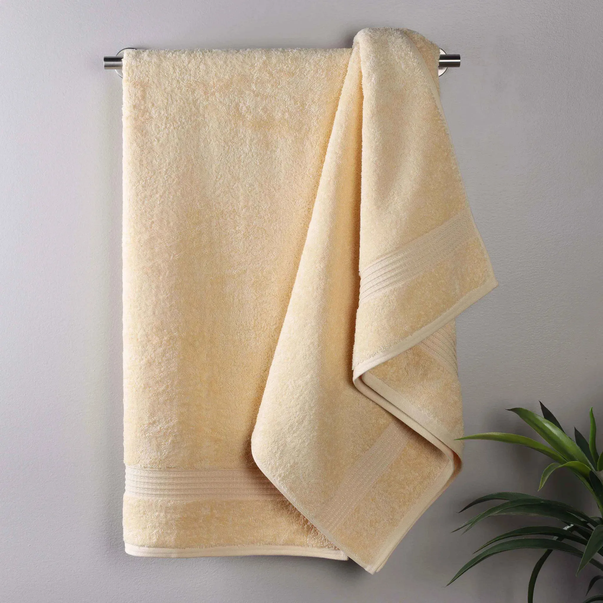 Heritage Egyptian Cotton Plush Thick Absorbent Bath Towel Set of 2 - Image 6