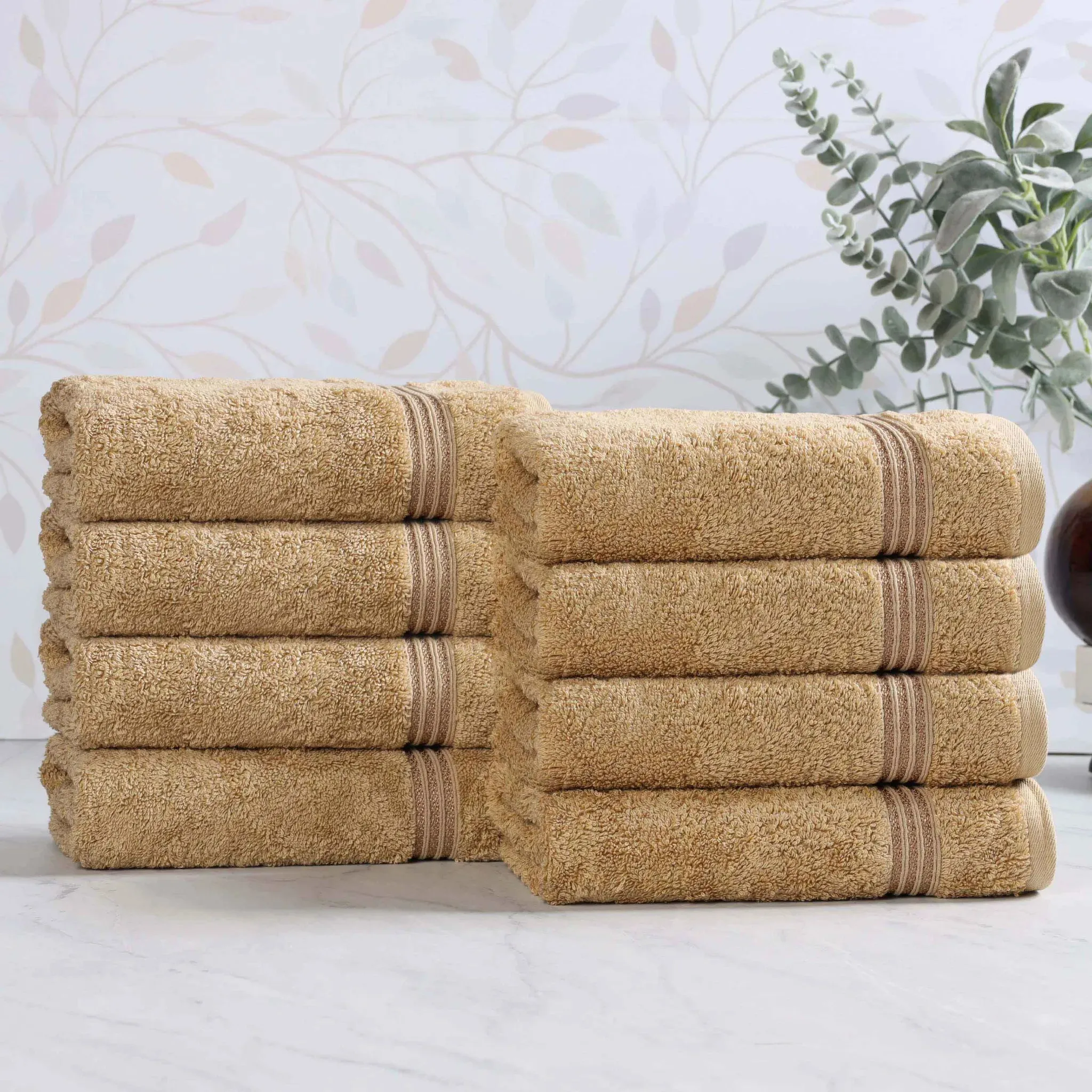 Heritage Egyptian Cotton Plush Thick Absorbent Hand Towel Set of 8 - Image 12