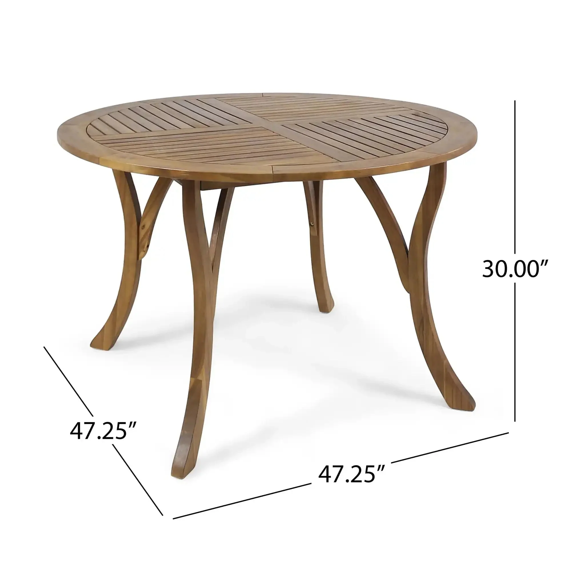 Hermosa - Outdoor Acacia Wood Table Circular Design - Image 4