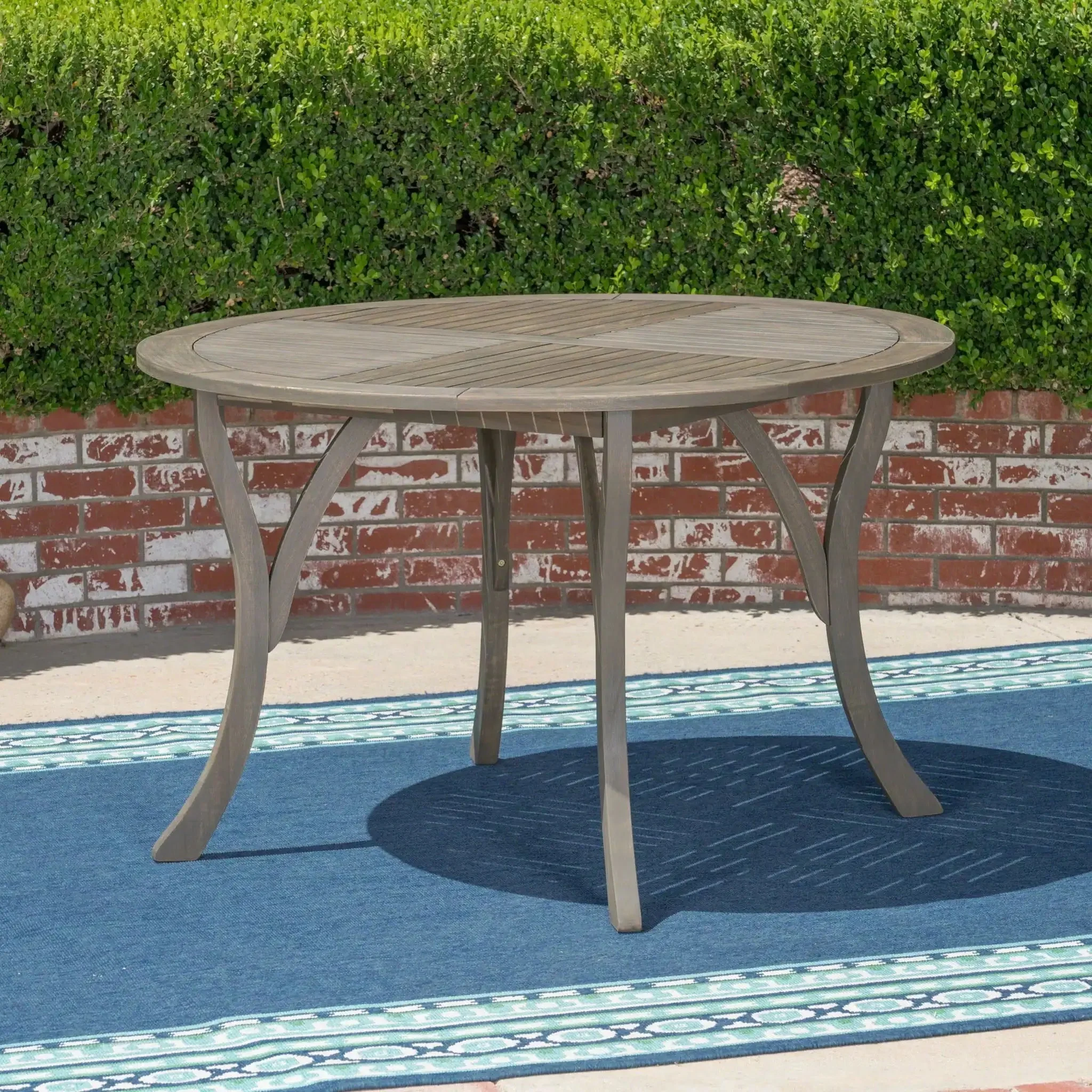 Hermosa - Outdoor Acacia Wood Table Circular Design - Image 8