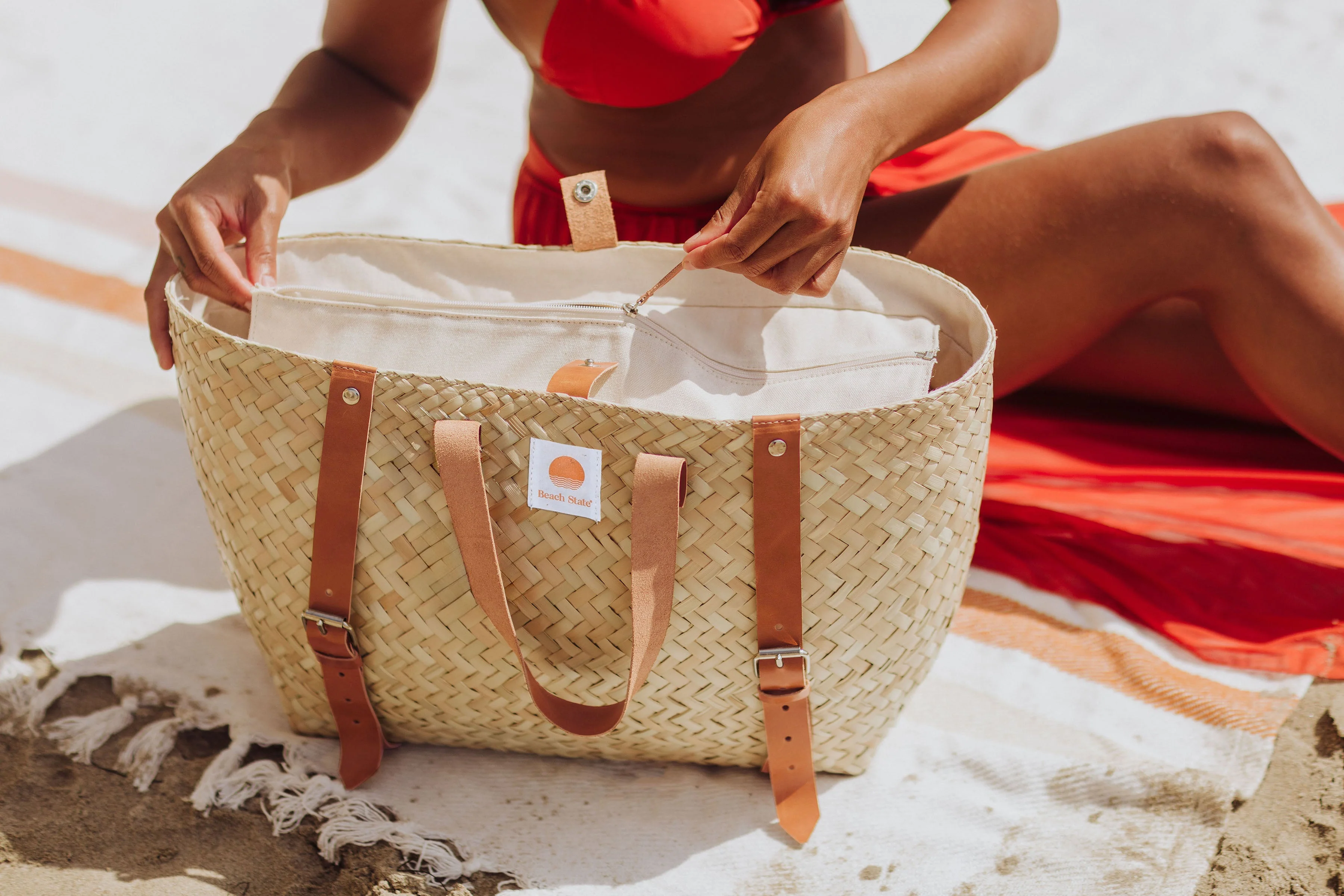 Hermosa Woven Beach Cooler Bag - Image 15