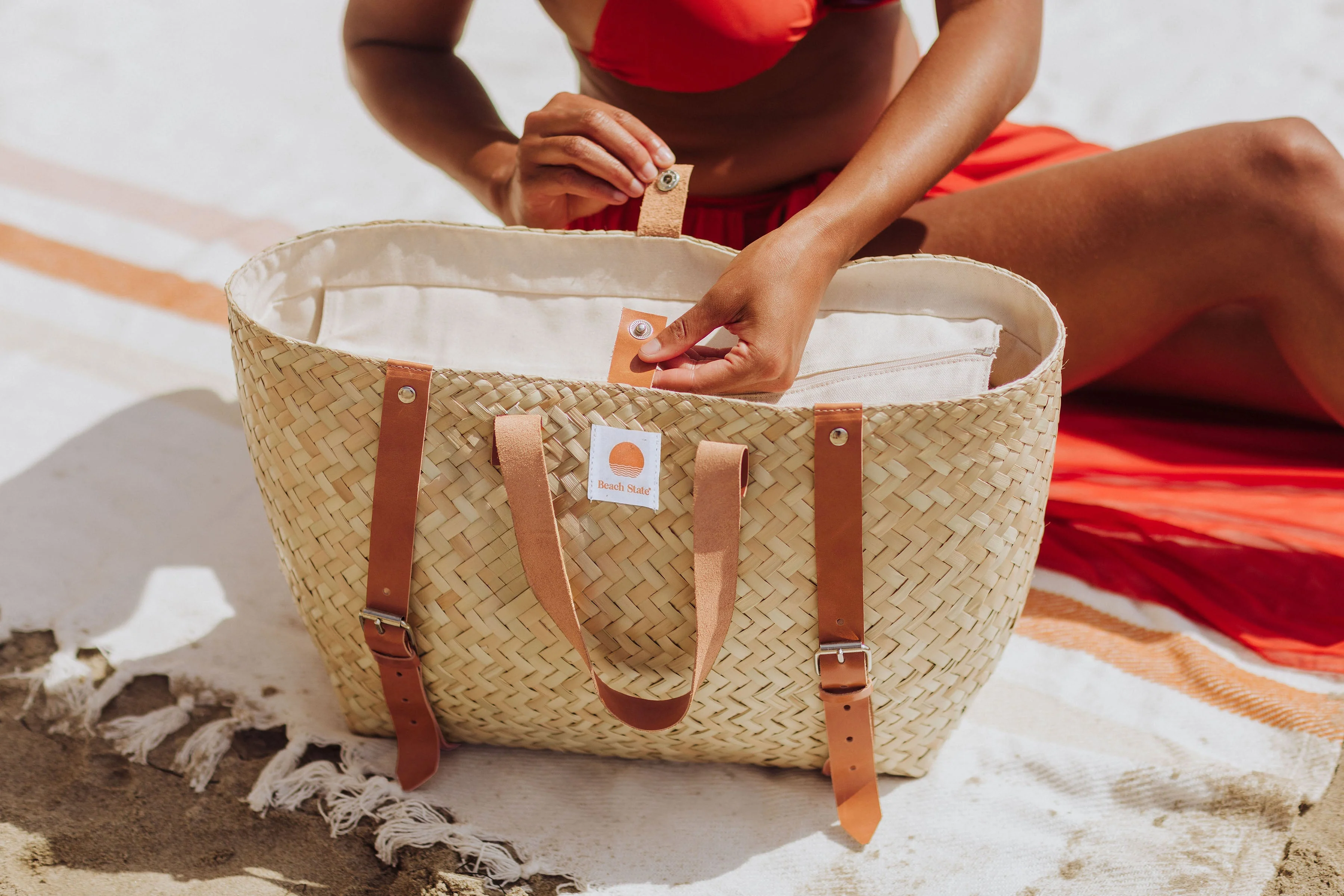 Hermosa Woven Beach Cooler Bag - Image 16