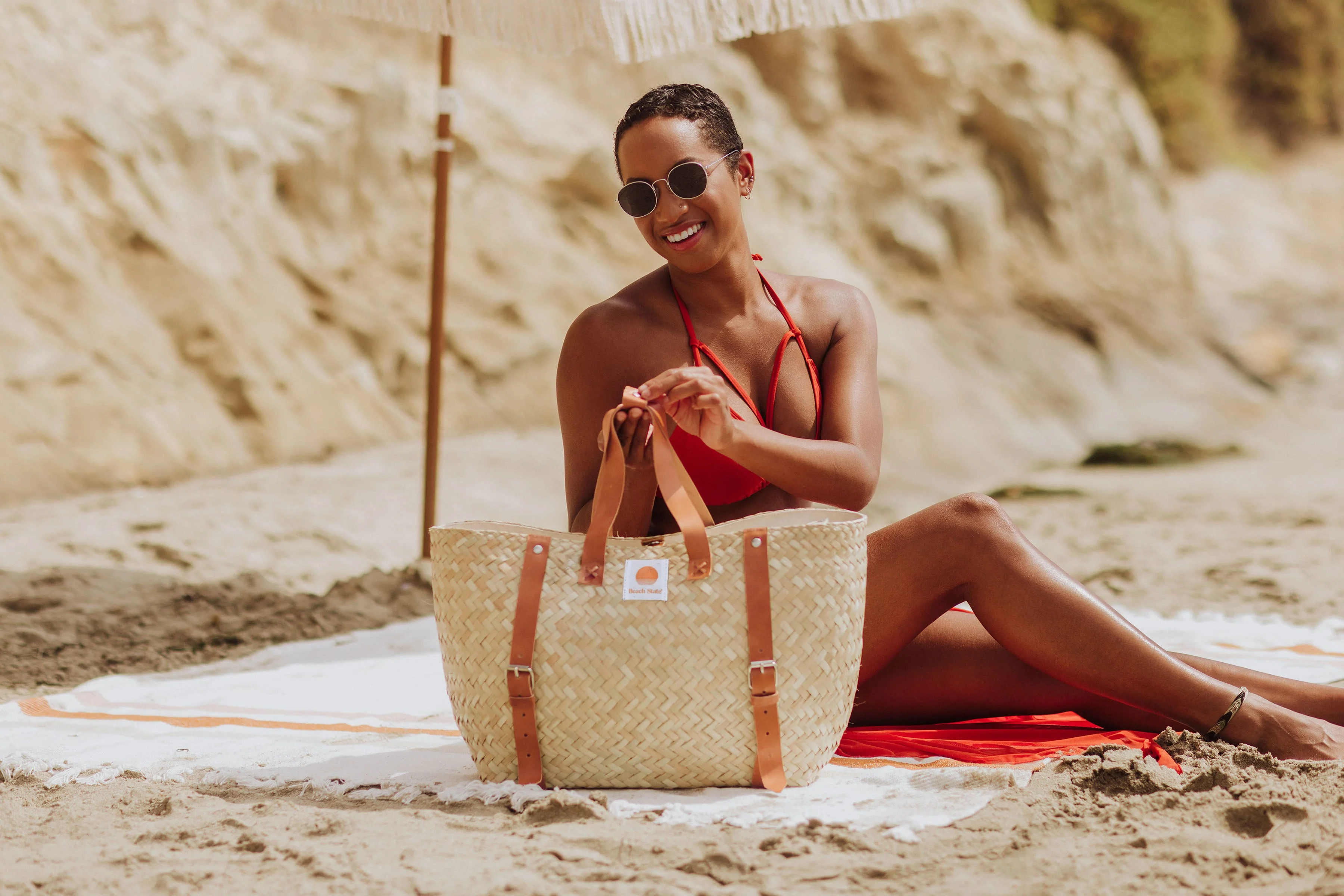 Hermosa Woven Beach Cooler Bag - Image 20