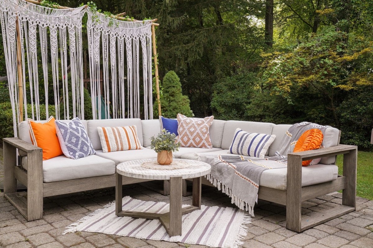 Herringbone Stripe Yarn Dyed Cotton Woven Tassel Throw - Image 29