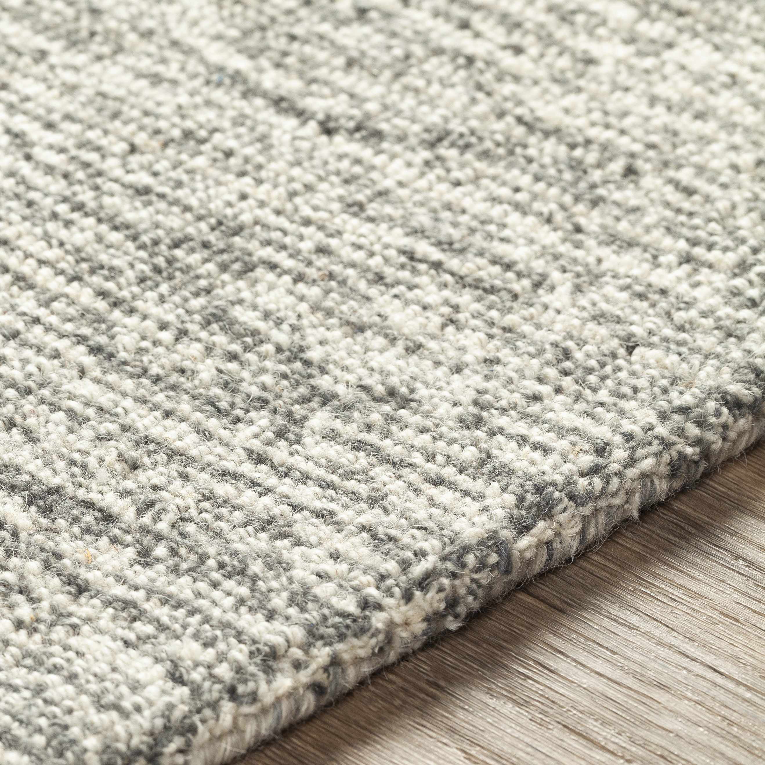 Hertfordshire Gray Trellis Tassel Wool Rug - Clearance - Image 5