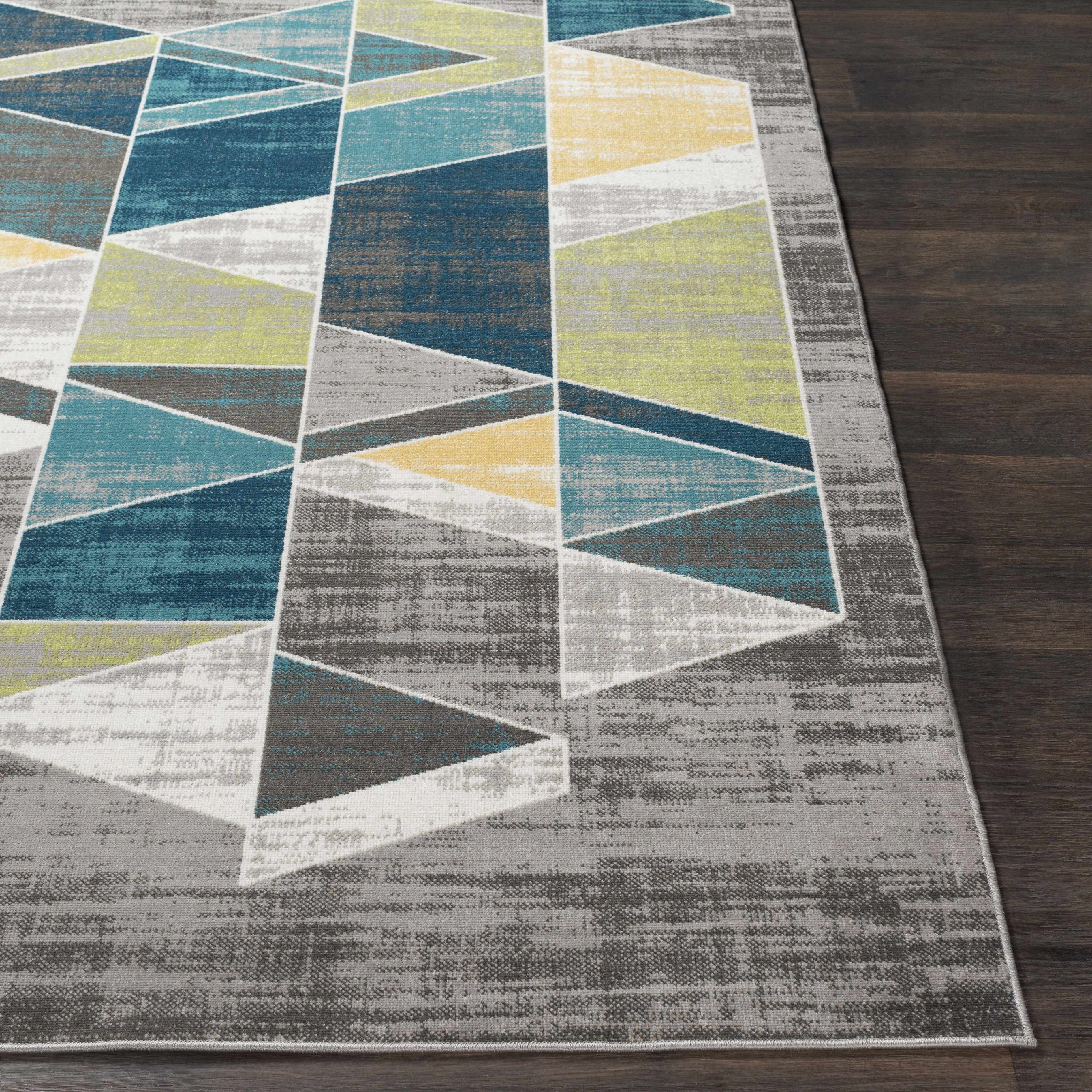 Hessel Green Triangles Area Rug - Image 3