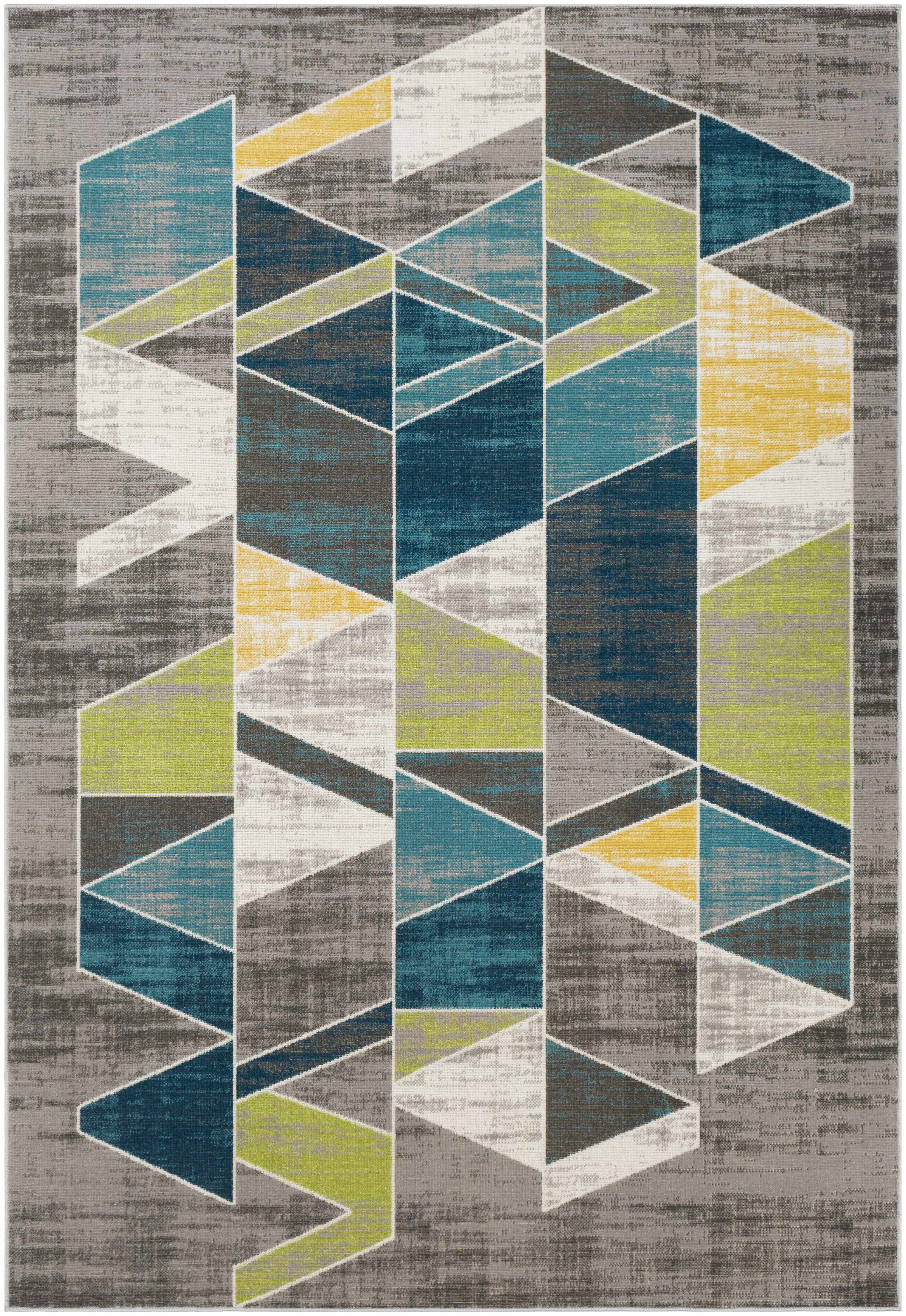 Hessel Green Triangles Area Rug - Image 8