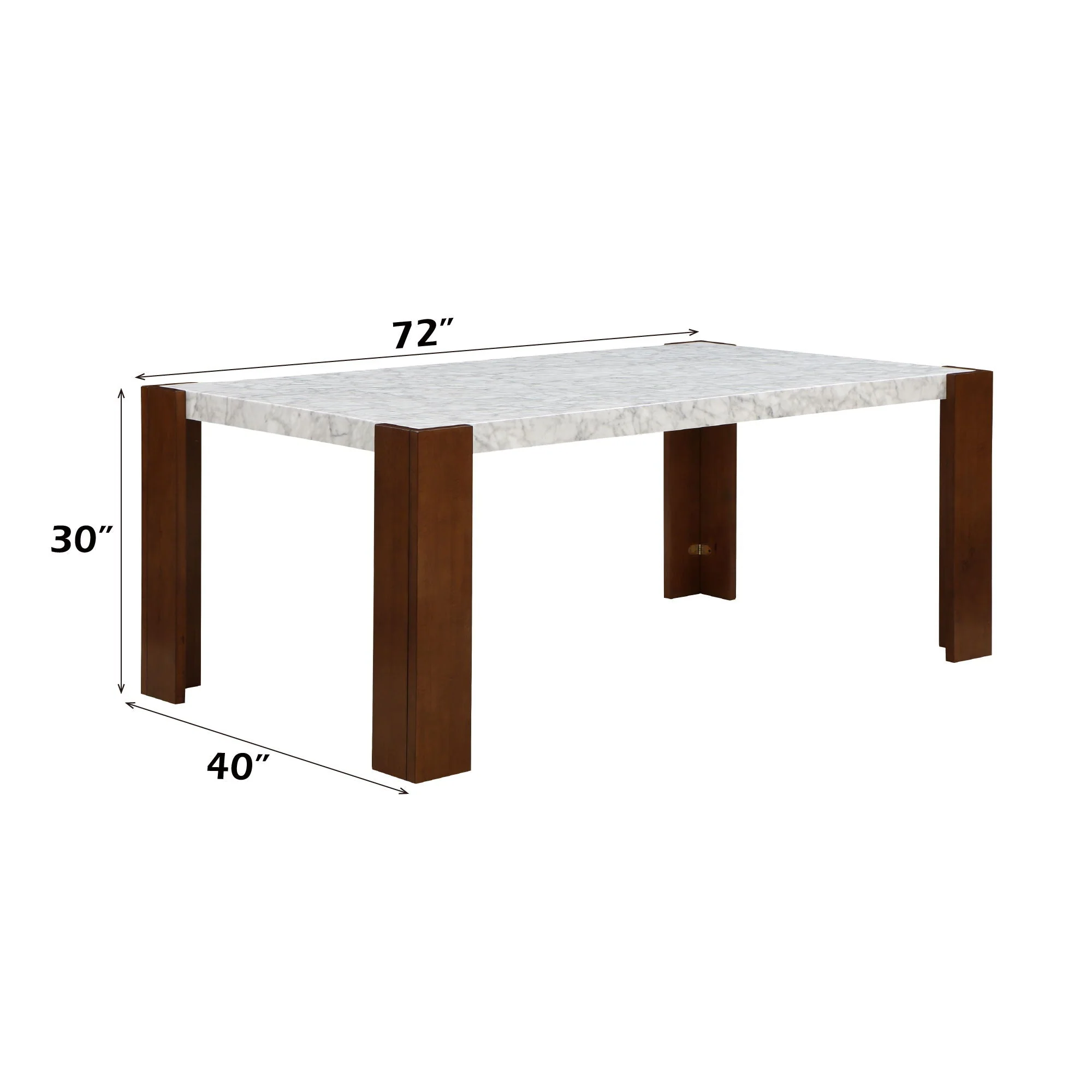 Hettie - Dining Table With Engineered Stone Top - Brown - Image 4
