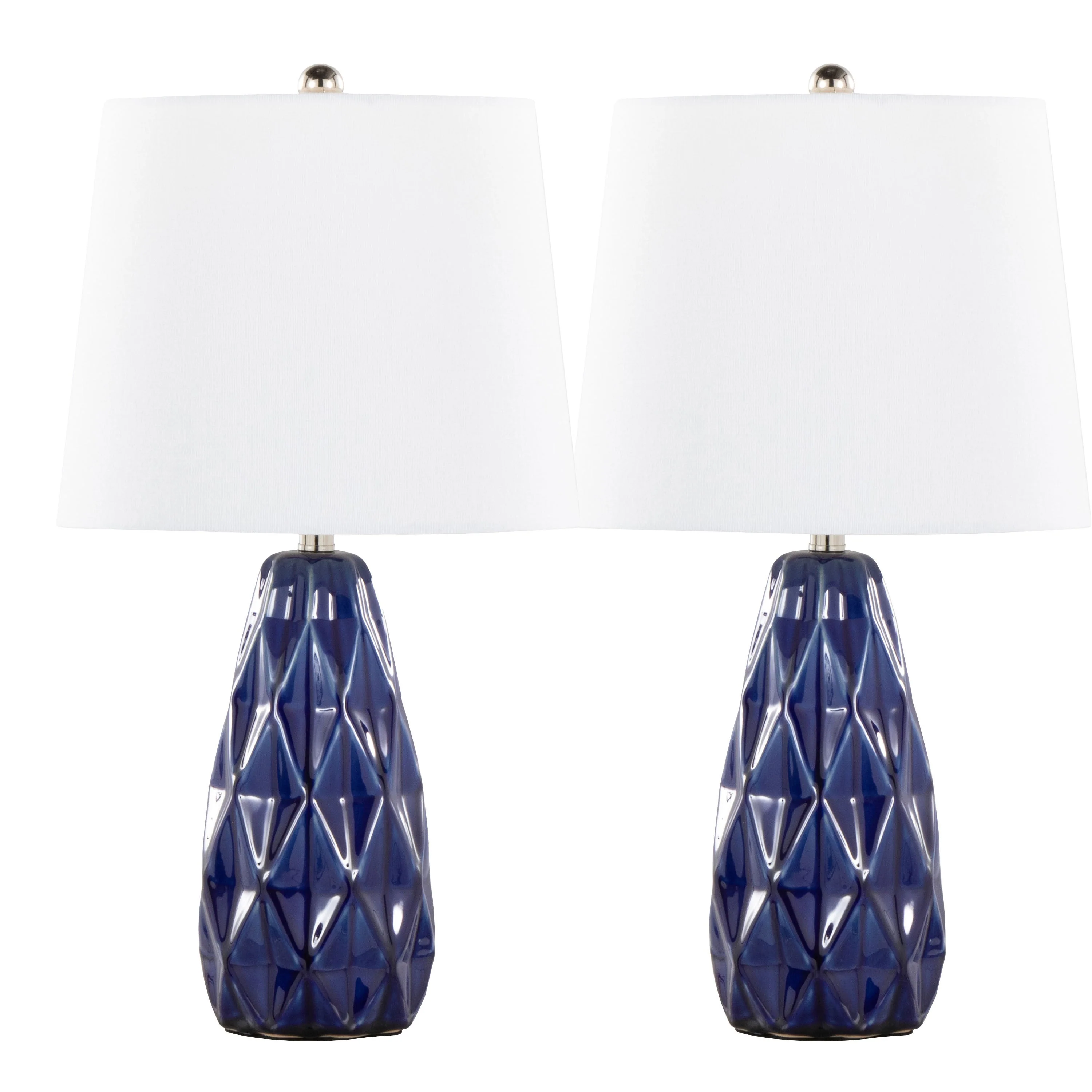 Hex 20' Contemporary Ceramic Accent Lamp Set of 2 - Image 2