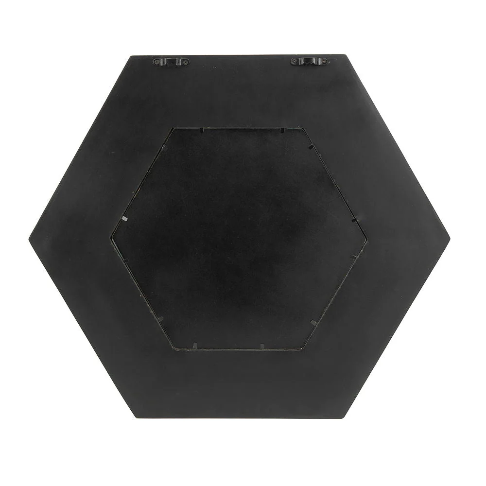 Hexagon Mirror With Natural Wood Frame - Image 11