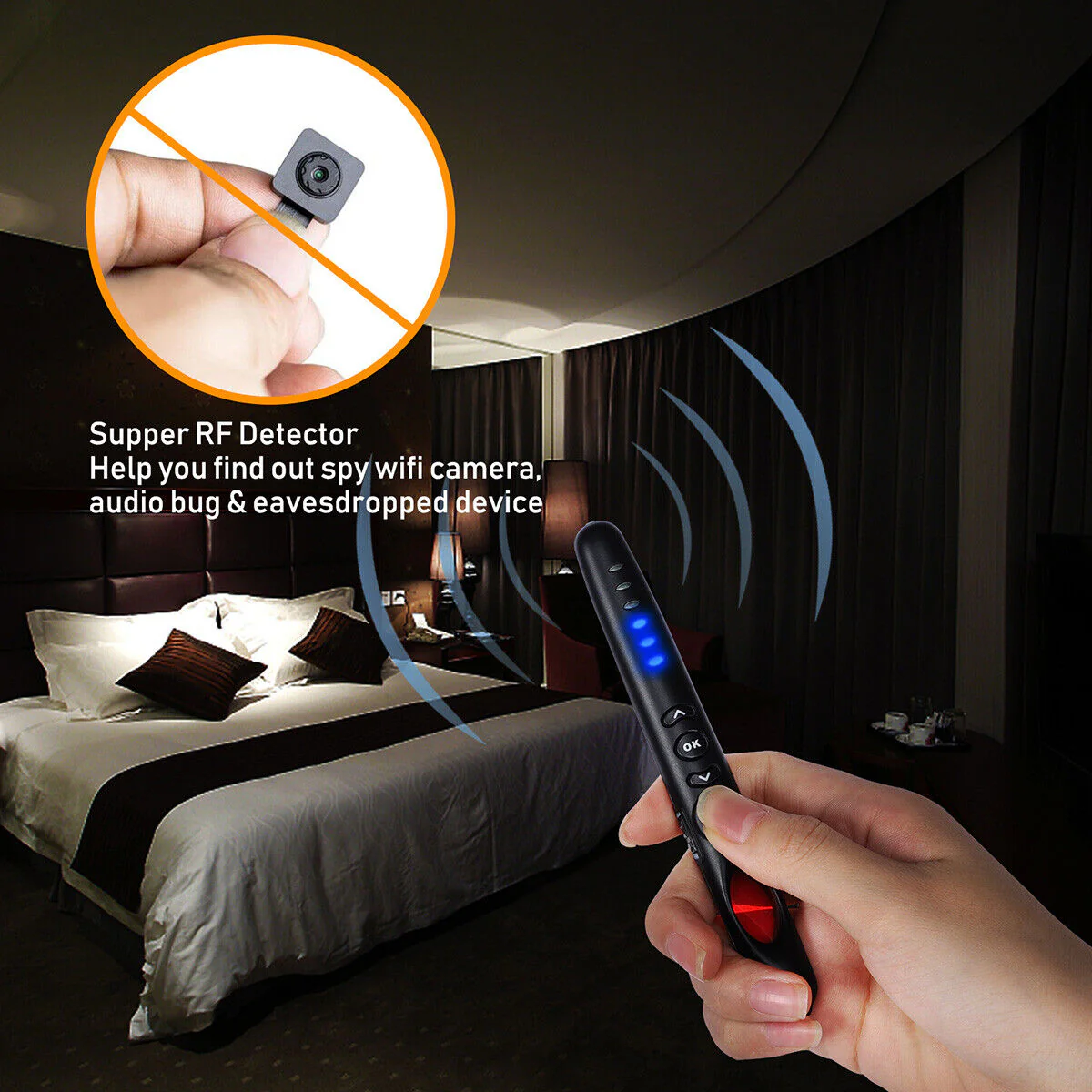 Hidden Camera Detector RF Signal Bug GPS Tracker Finder Device - Image 3