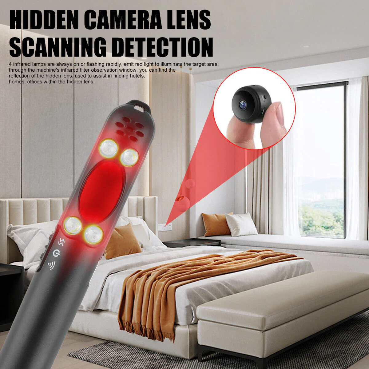 Hidden Camera Detector RF Signal Bug GPS Tracker Finder Device - Image 4