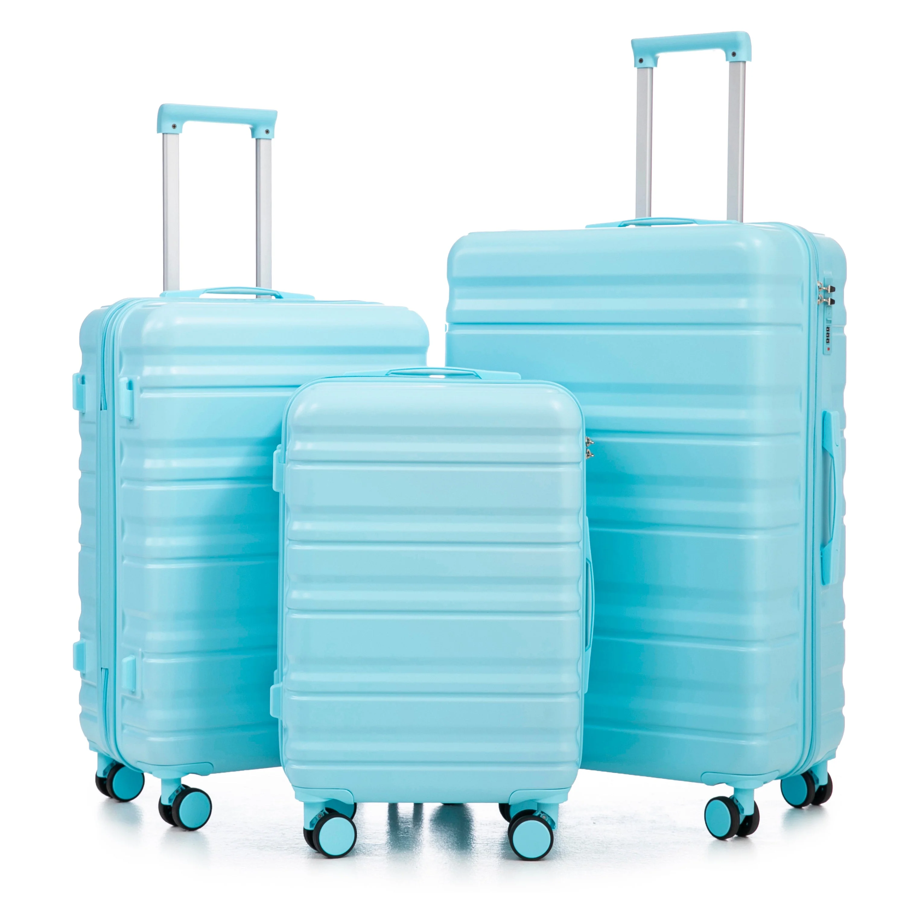 HIFINE Tourist 3-Piece ABS Spinner Wheel Luggage Set (Blue) - Image 14