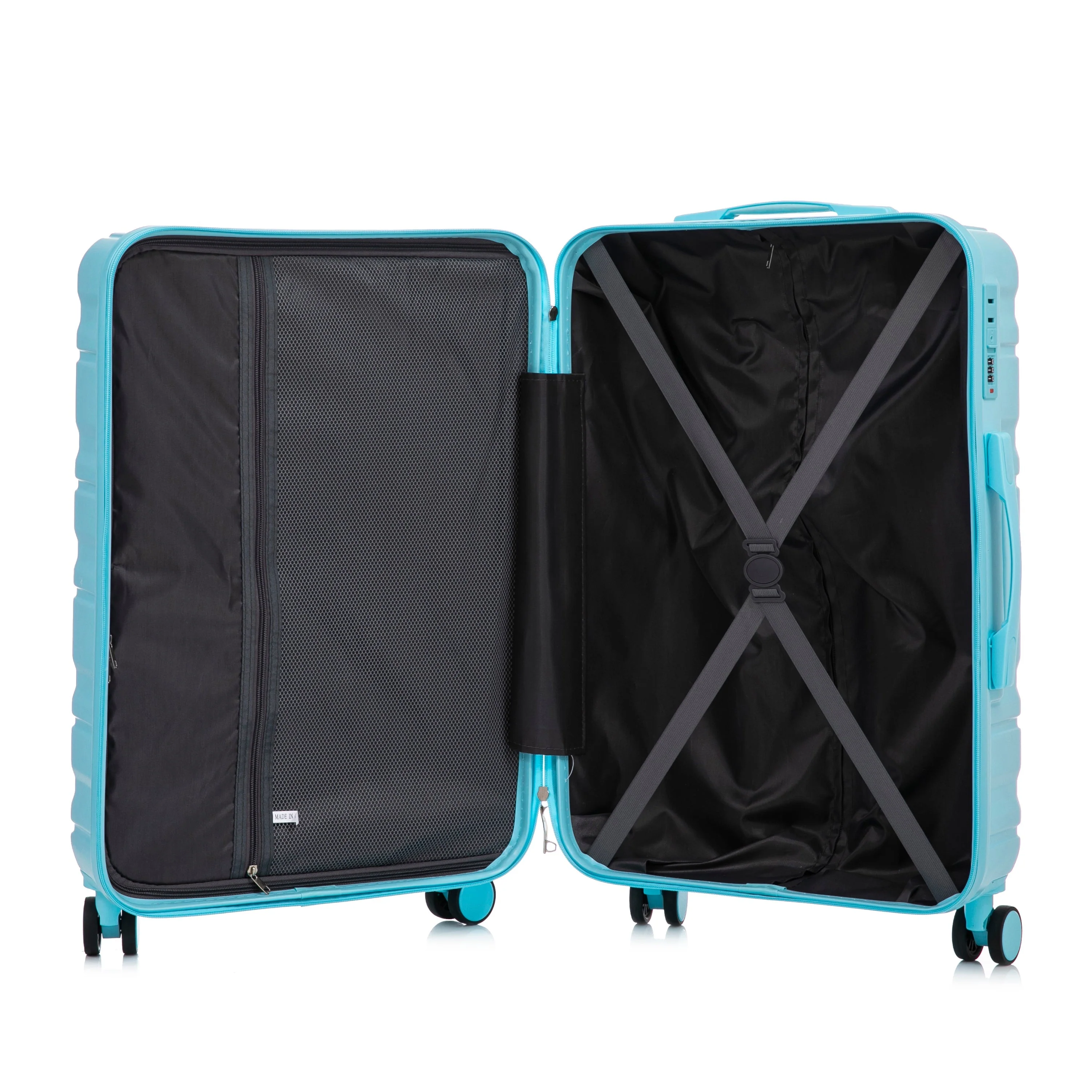HIFINE Tourist 3-Piece ABS Spinner Wheel Luggage Set (Blue) - Image 15