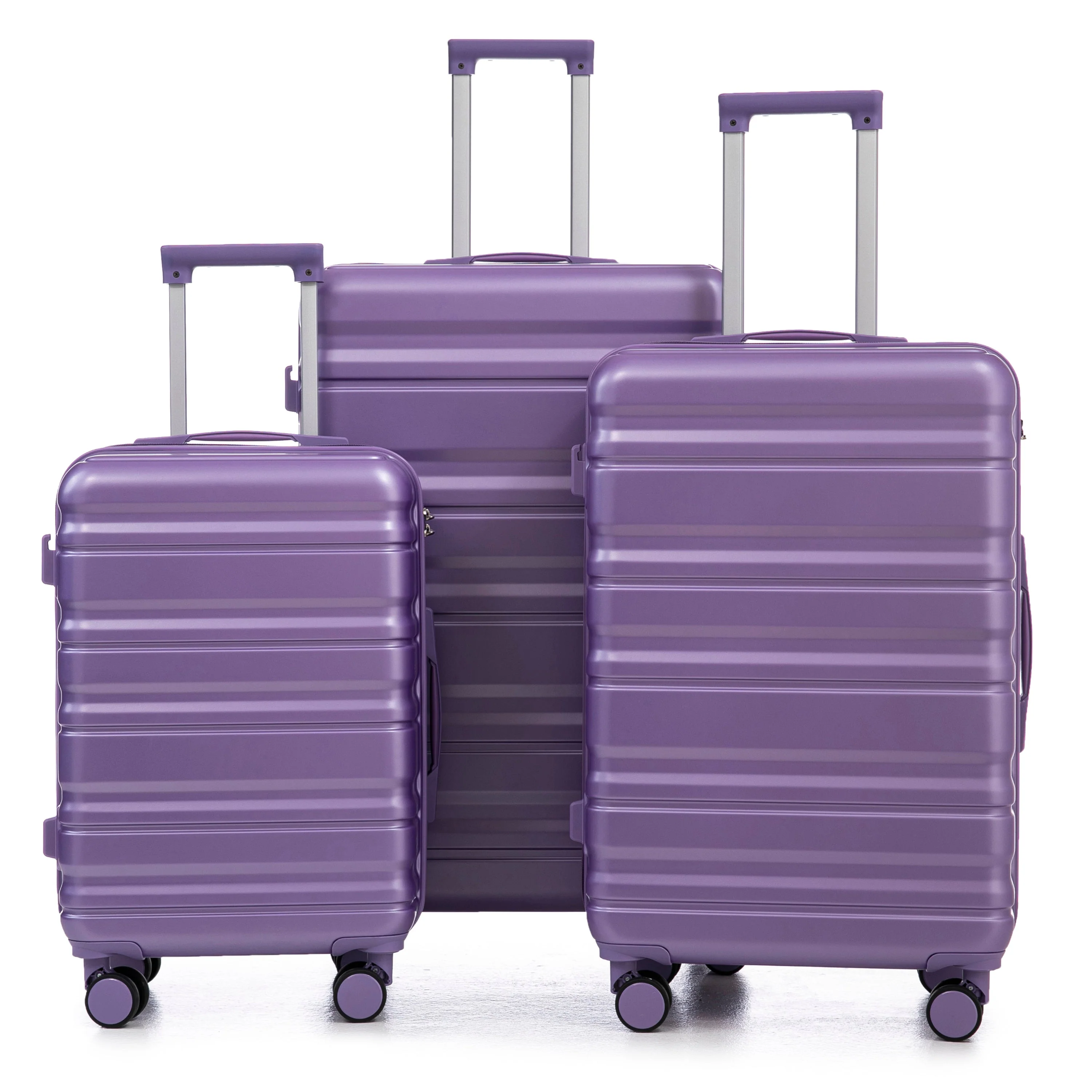 HIFINE Tourist 3-Piece ABS Spinner Wheel Luggage Set (Purple) - Image 20