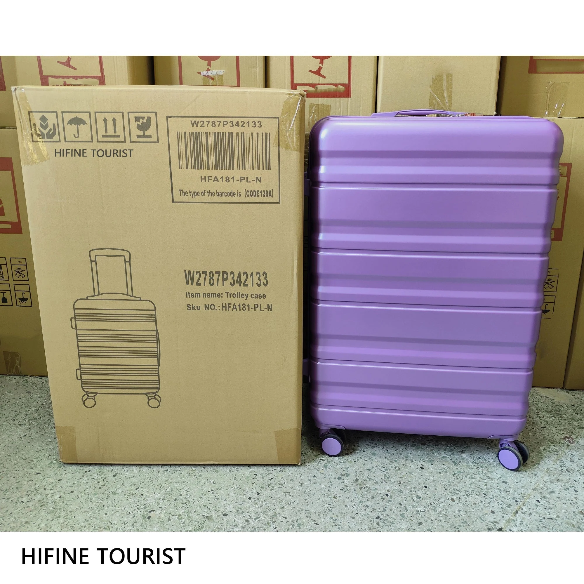 HIFINE Tourist 3-Piece ABS Spinner Wheel Luggage Set (Purple) - Image 27