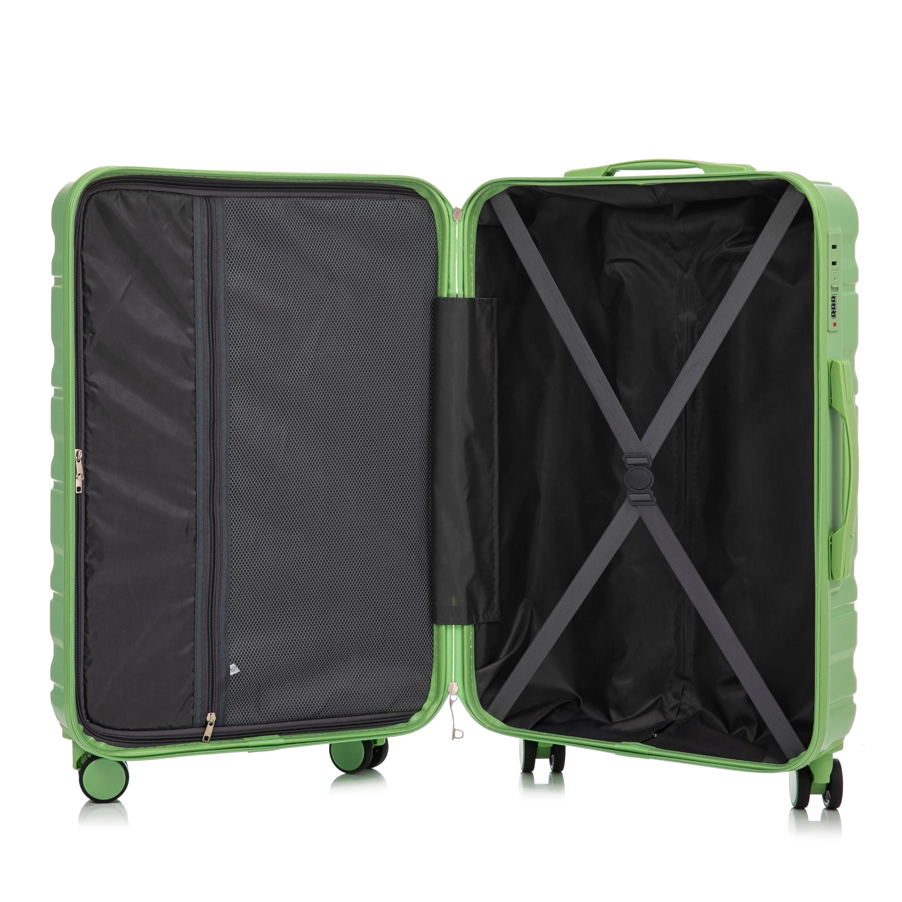 HIFINE Tourist 3-Piece Spinner Wheel Luggage Set in Green - Image 18