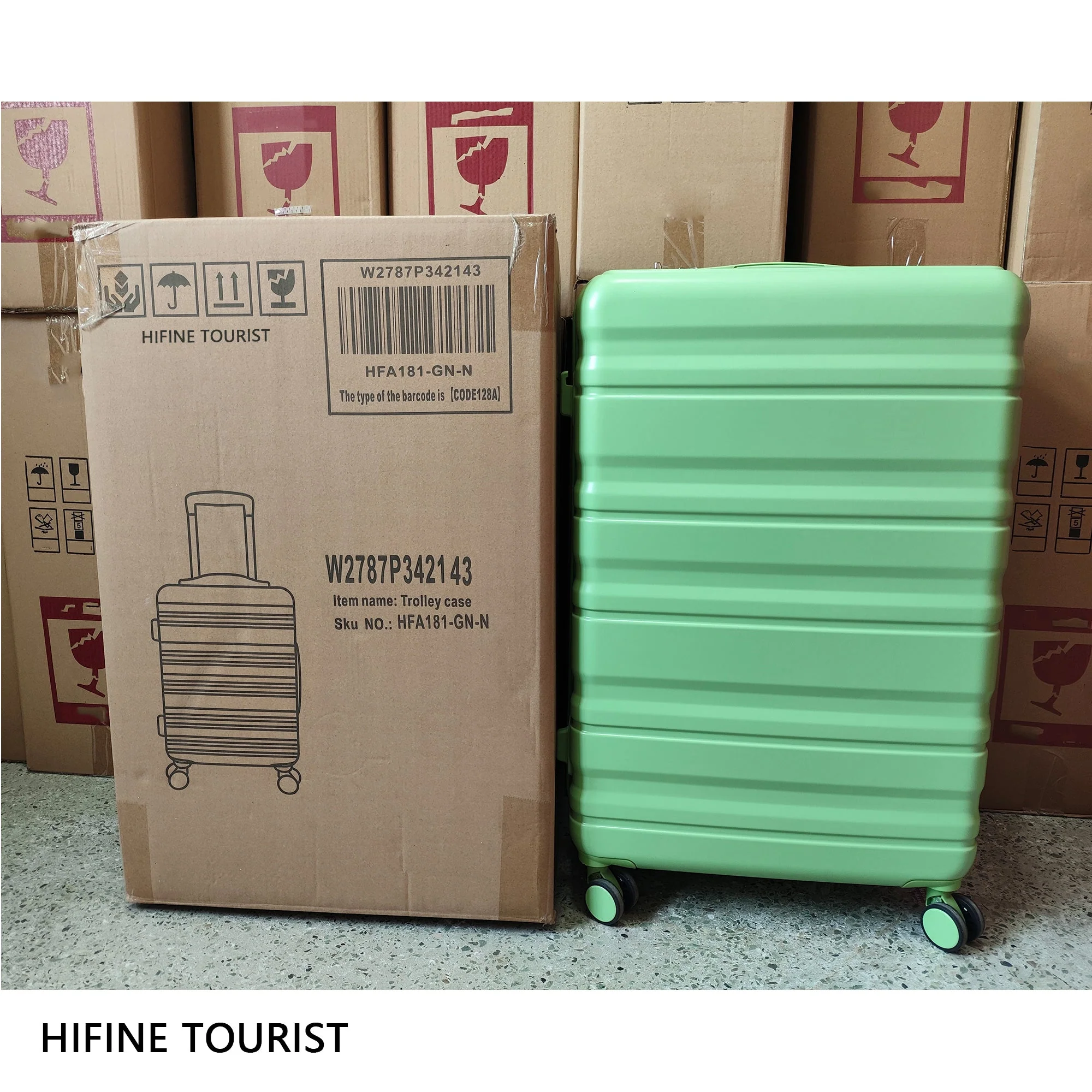 HIFINE Tourist 3-Piece Spinner Wheel Luggage Set in Green - Image 27