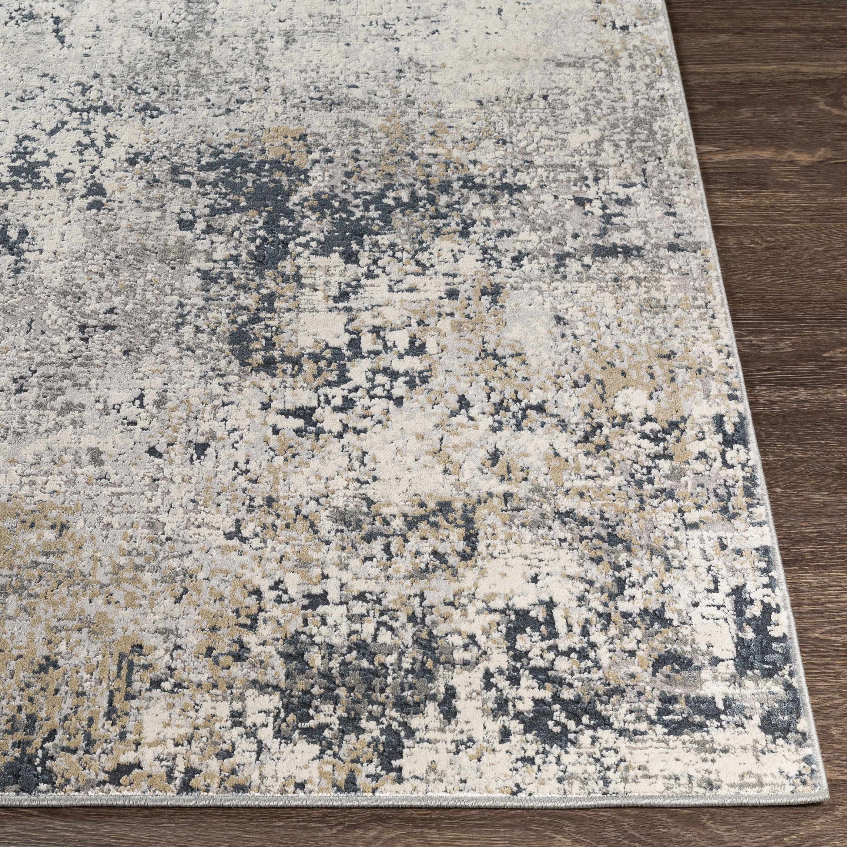 Higden Abstract Denim Blue Rug - Image 3