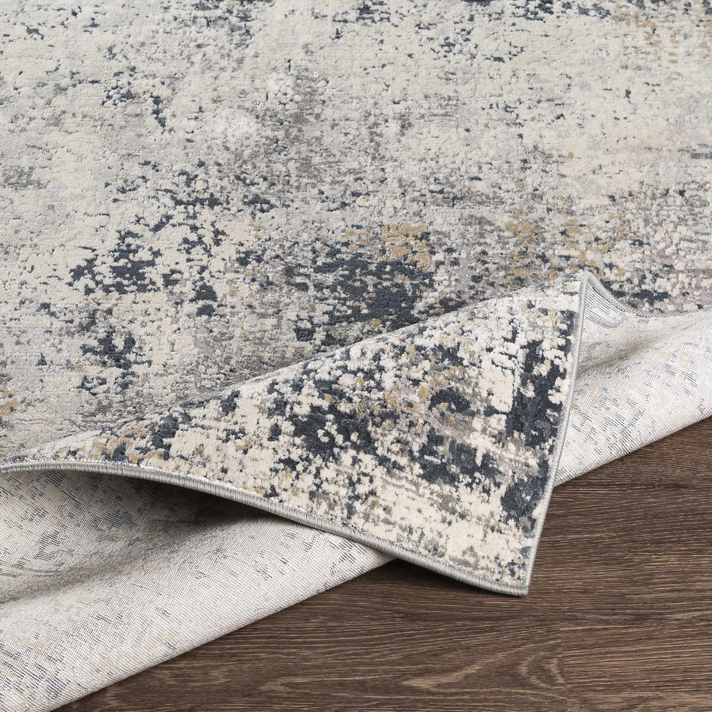 Higden Abstract Denim Blue Rug - Image 4