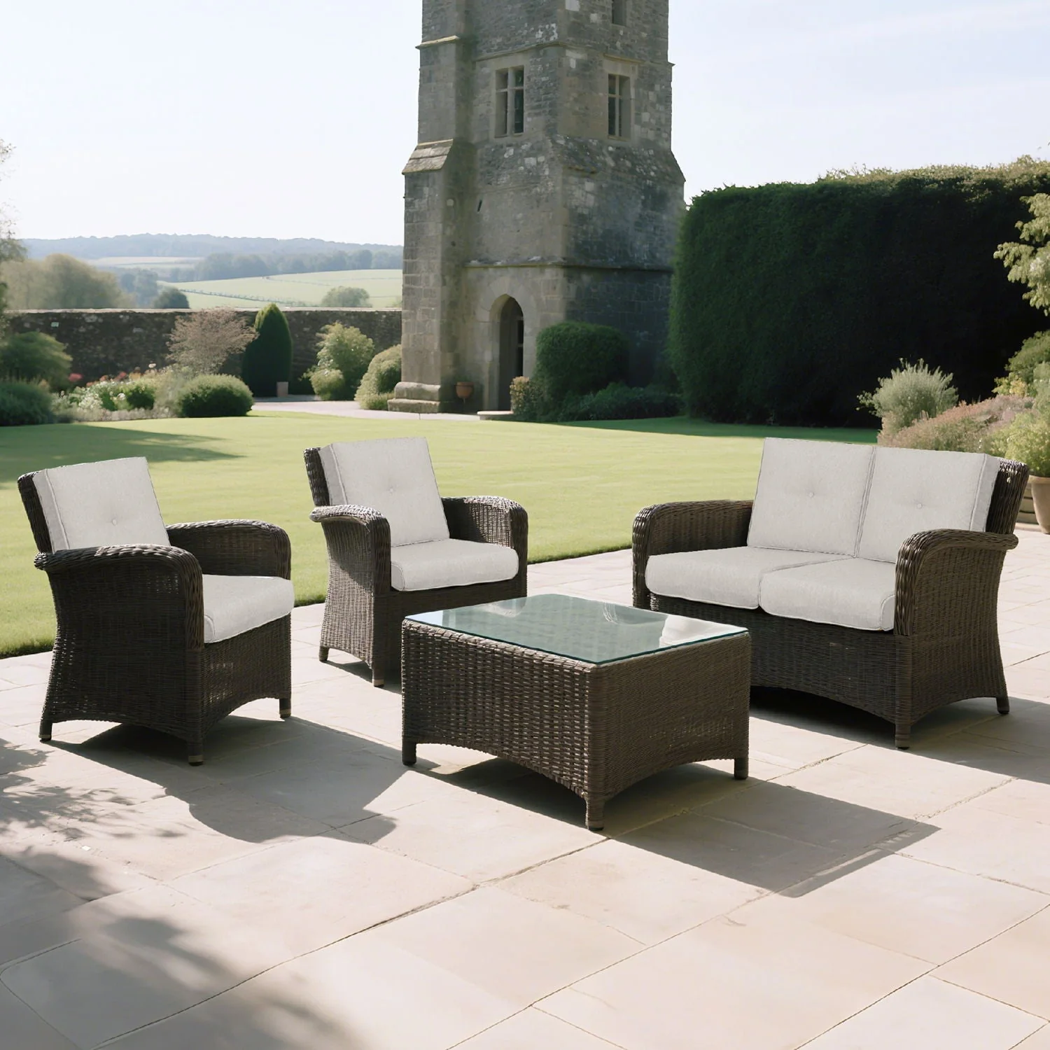 High Back Patio Chair Cushions For Garden (Set of 2) - Image 6