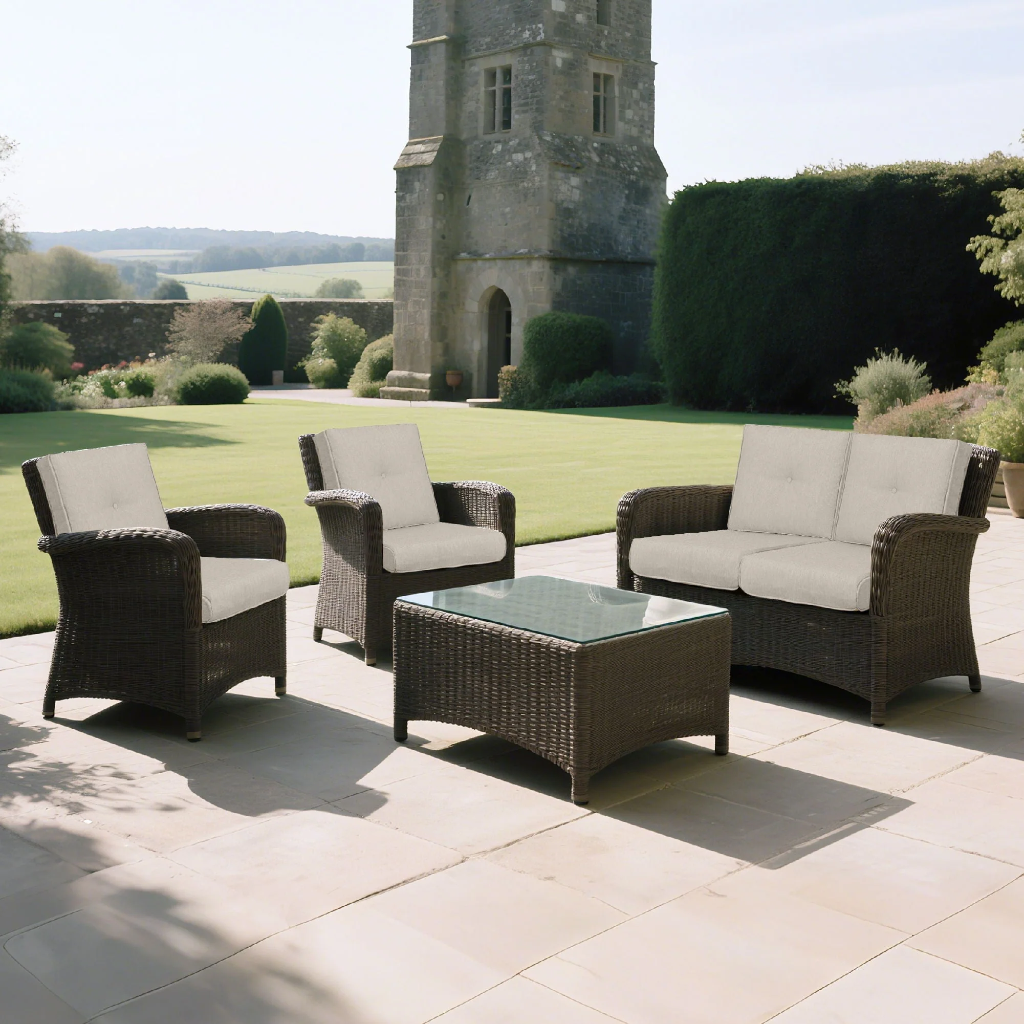 High Back Patio Chair Cushions For Garden (Set of 2) - Image 8