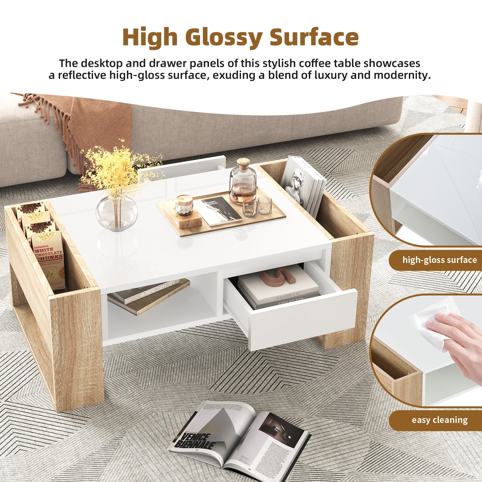 High Glossy Coffee Table by Gigatech - Image 4