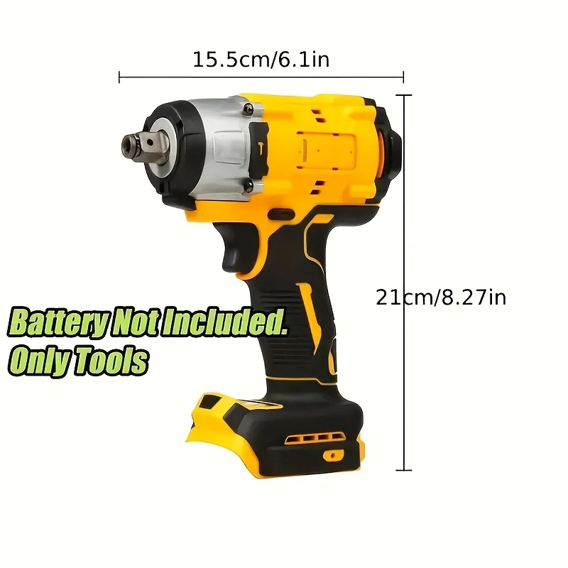 High-power 3600 RPM Impact Wrench, 430N.m - Battery-powered, Wireless Design, Suitable For Automotive And Home Use - Image 4