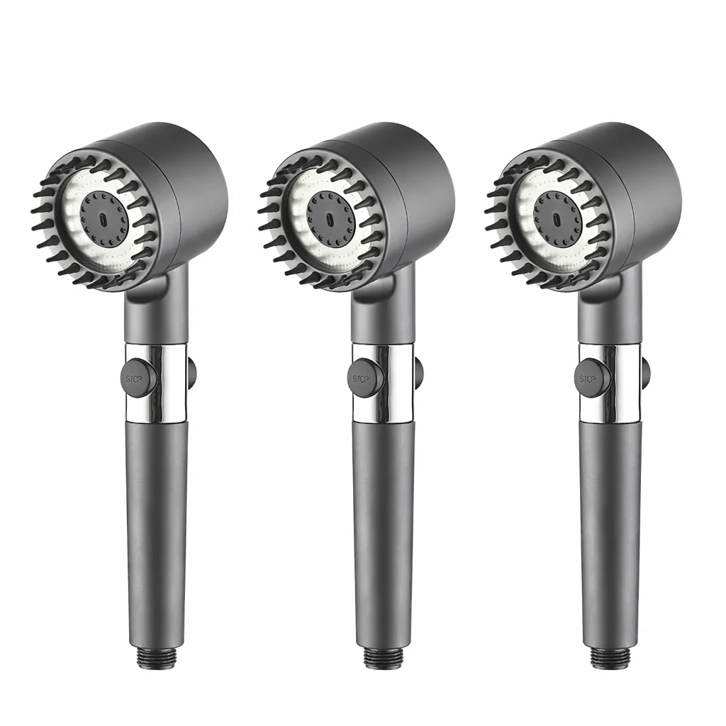 High Pressure Handheld Shower Head 3 Modes Filter Spa Spray with ON/OFF Water Save - Image 13
