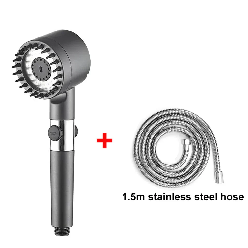 High Pressure Handheld Shower Head 3 Modes Filter Spa Spray with ON/OFF Water Save - Image 7