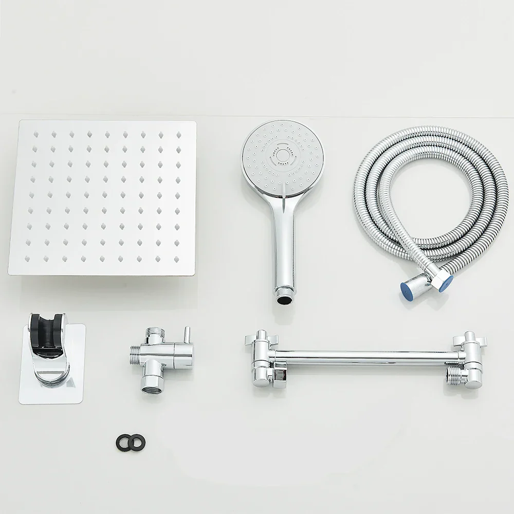 High Pressure Rain Shower Head 8-12Inch with Handheld & Adjustable Arm Spray - Image 6