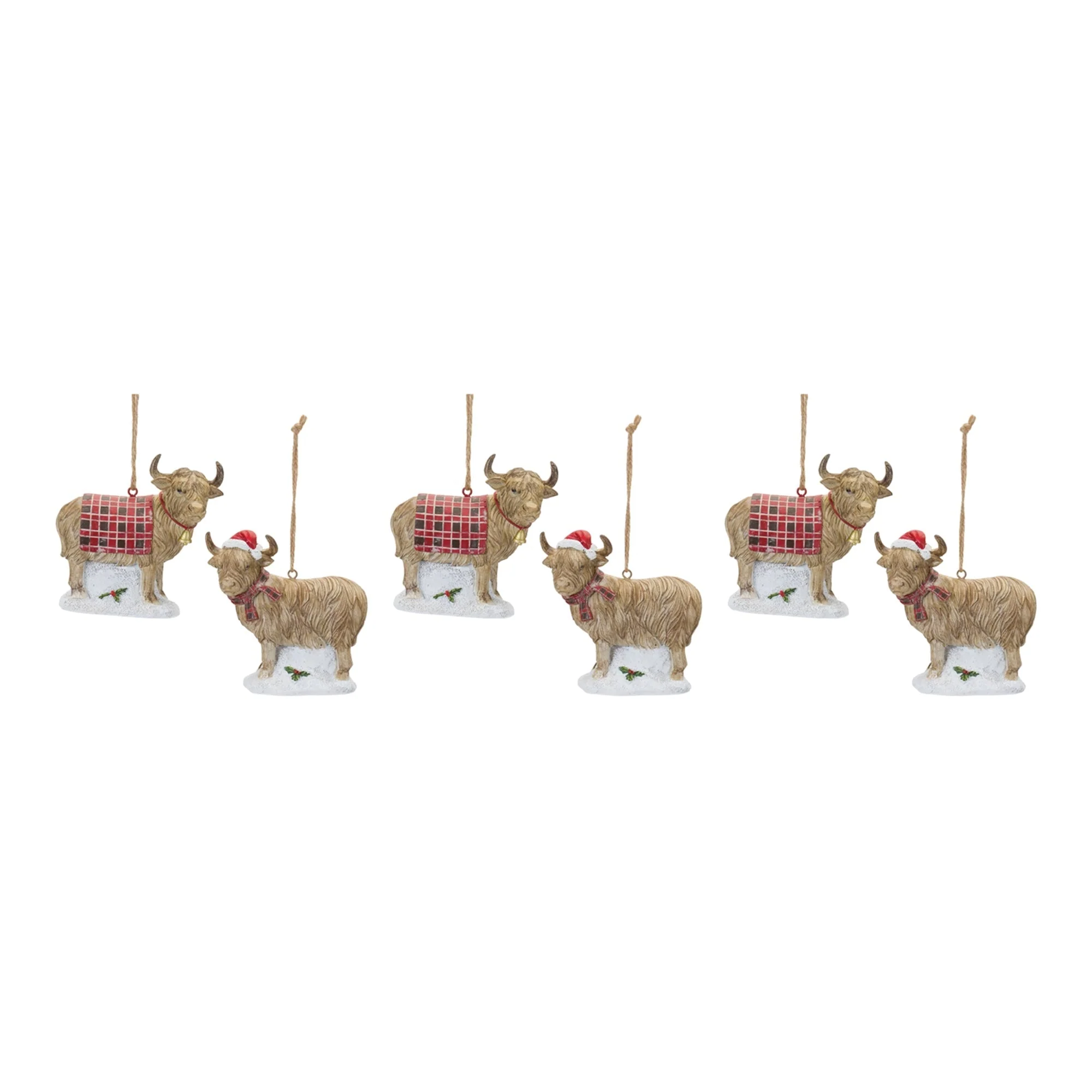 Highland Cow Ornament (Set of 6) - Image 5