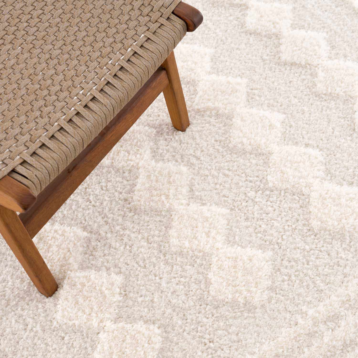 Hija Cream High-Low Area Rug - Image 13