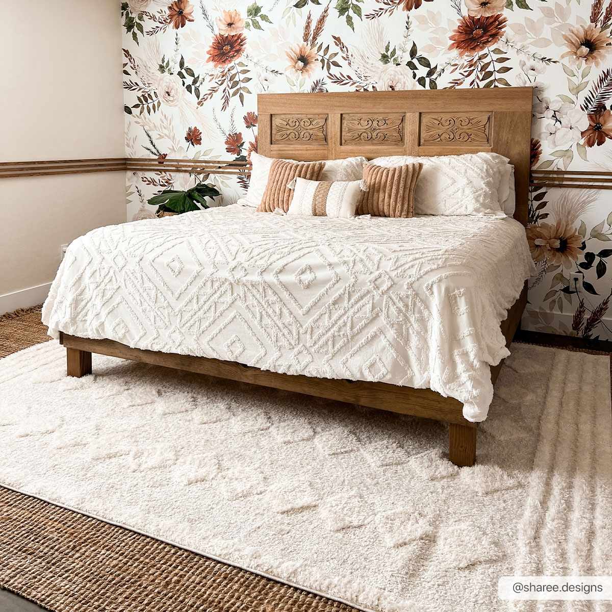 Hija Cream High-Low Area Rug - Image 3