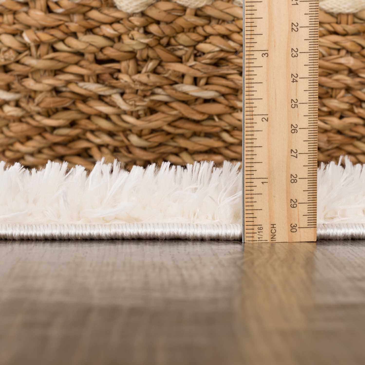 Hija Cream High-Low Area Rug - Image 8