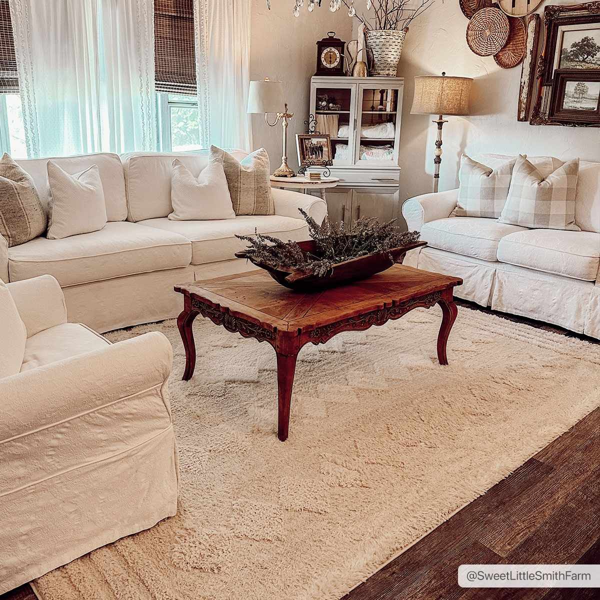 Hija Cream High-Low Area Rug - Image 9