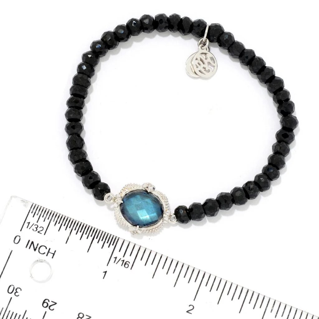 Hilary Joy SS 6.75" or 7.25" Gem & Labradorite Doublet Bracelet - Image 2