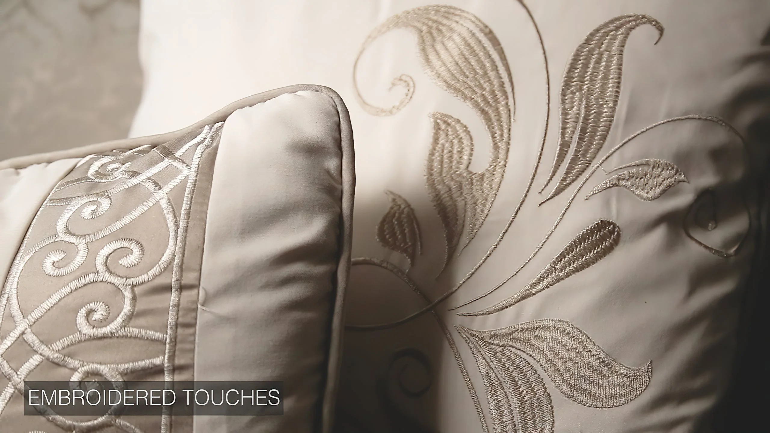 Hillcrest 9-Pc Ivory Damask Jacquard Comforter Ensemble - Image 19