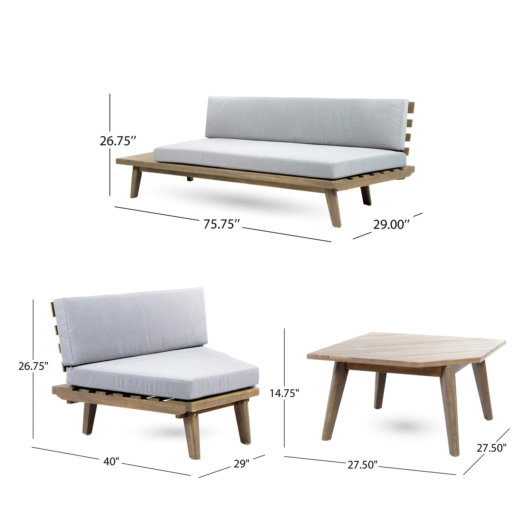 Hillcrest - V Shaped 4 Piece Sofa Set, Water Resistant - Image 5