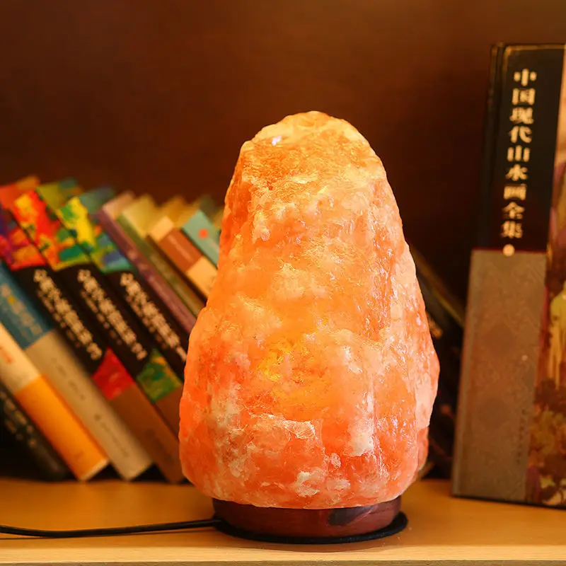 Himalayan Salt Lamp 7 Color USB Night Light Wooden Base Table Lamp for Bedroom - Image 7
