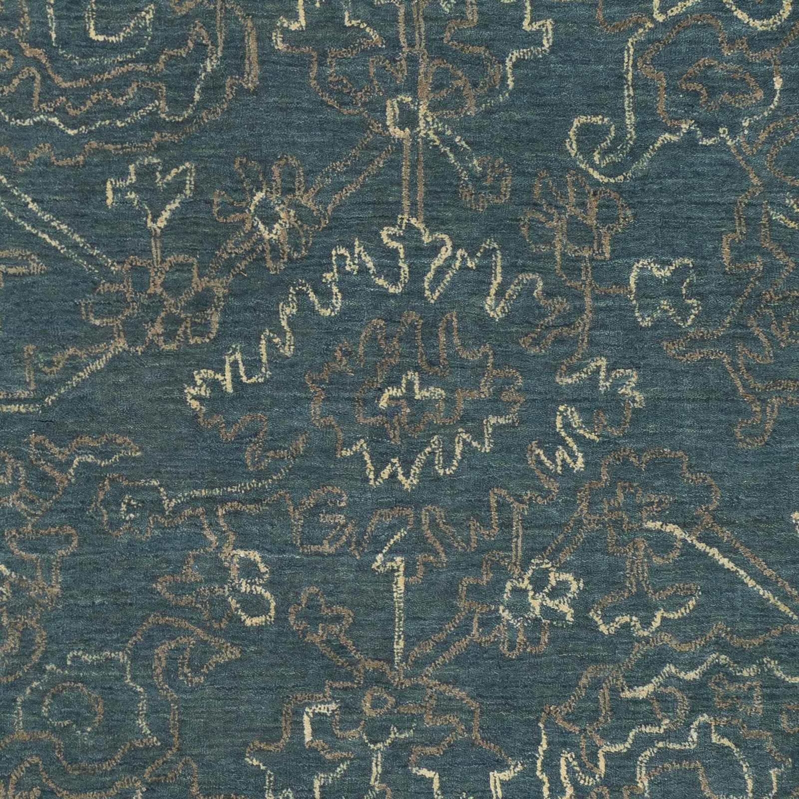 Hinkle Teal Premium Wool Carpet - Clearance - Image 4