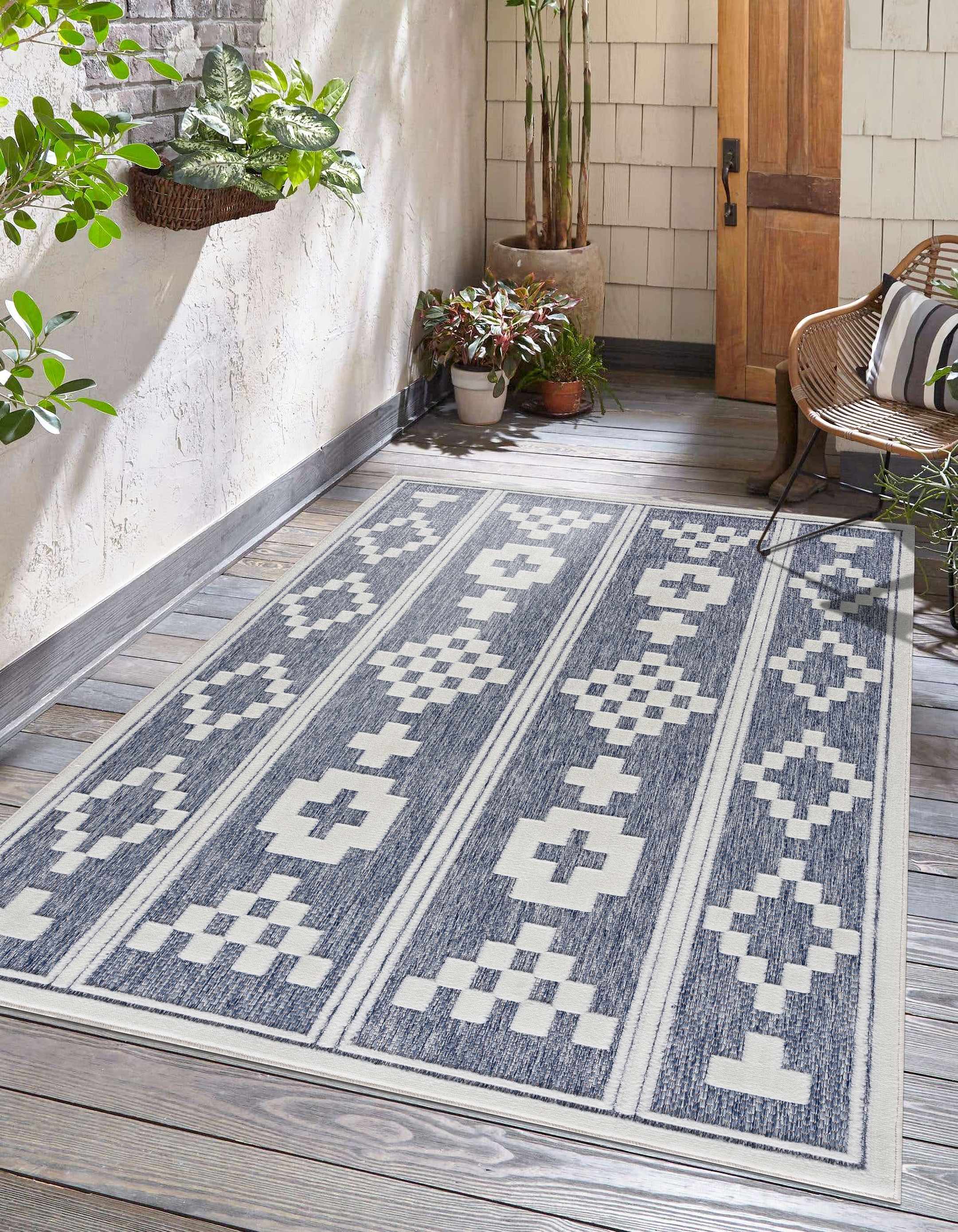 Hiro Blue Outdoor Rug - Clearance - Image 18