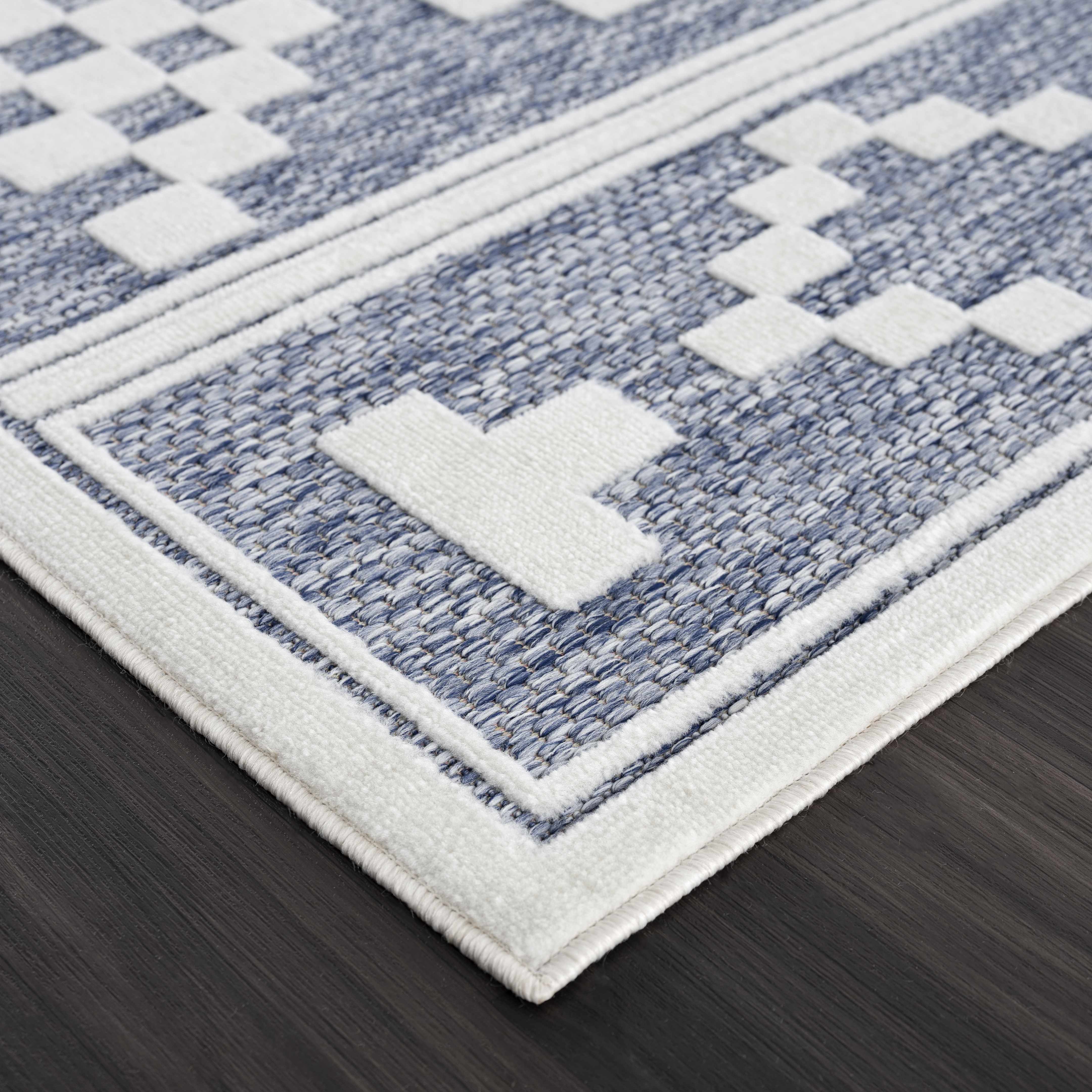 Hiro Blue Outdoor Rug - Clearance - Image 4